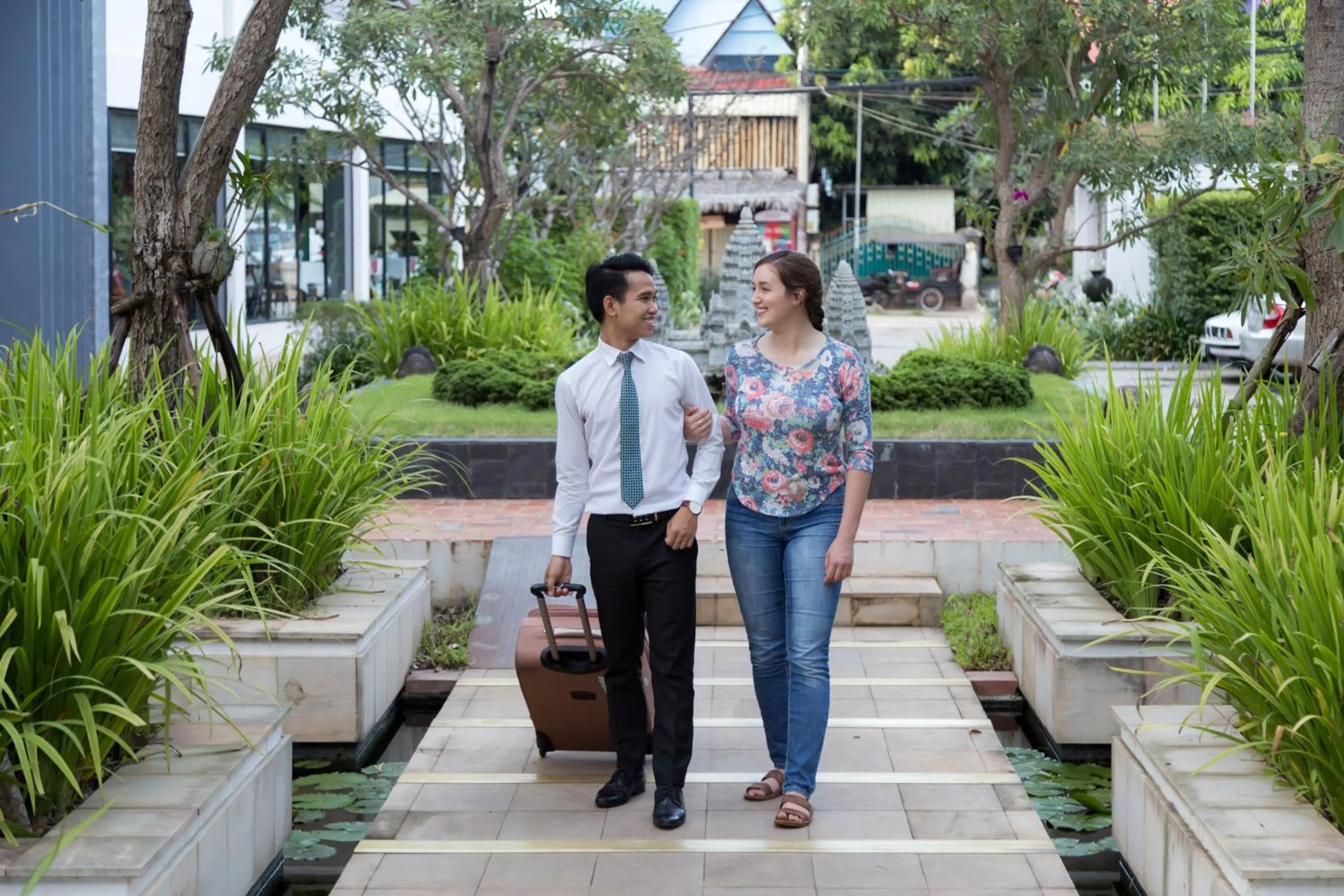 Garden in Damrei Angkor Hotel