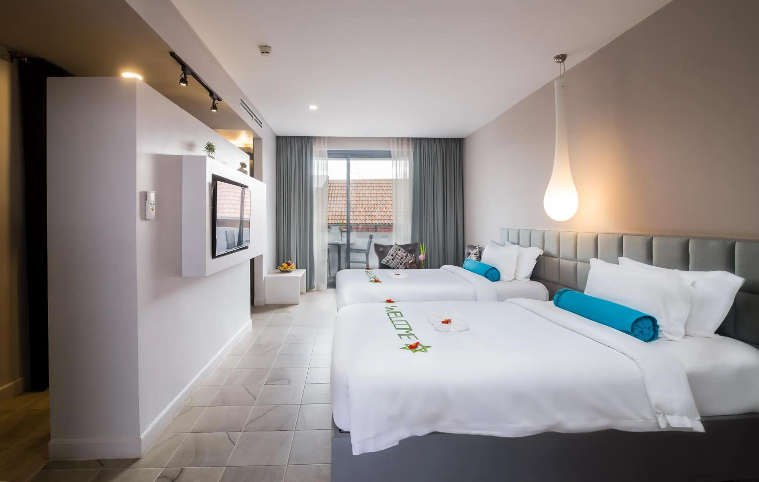 Photo of the whole room, Bed in Damrei Angkor Hotel