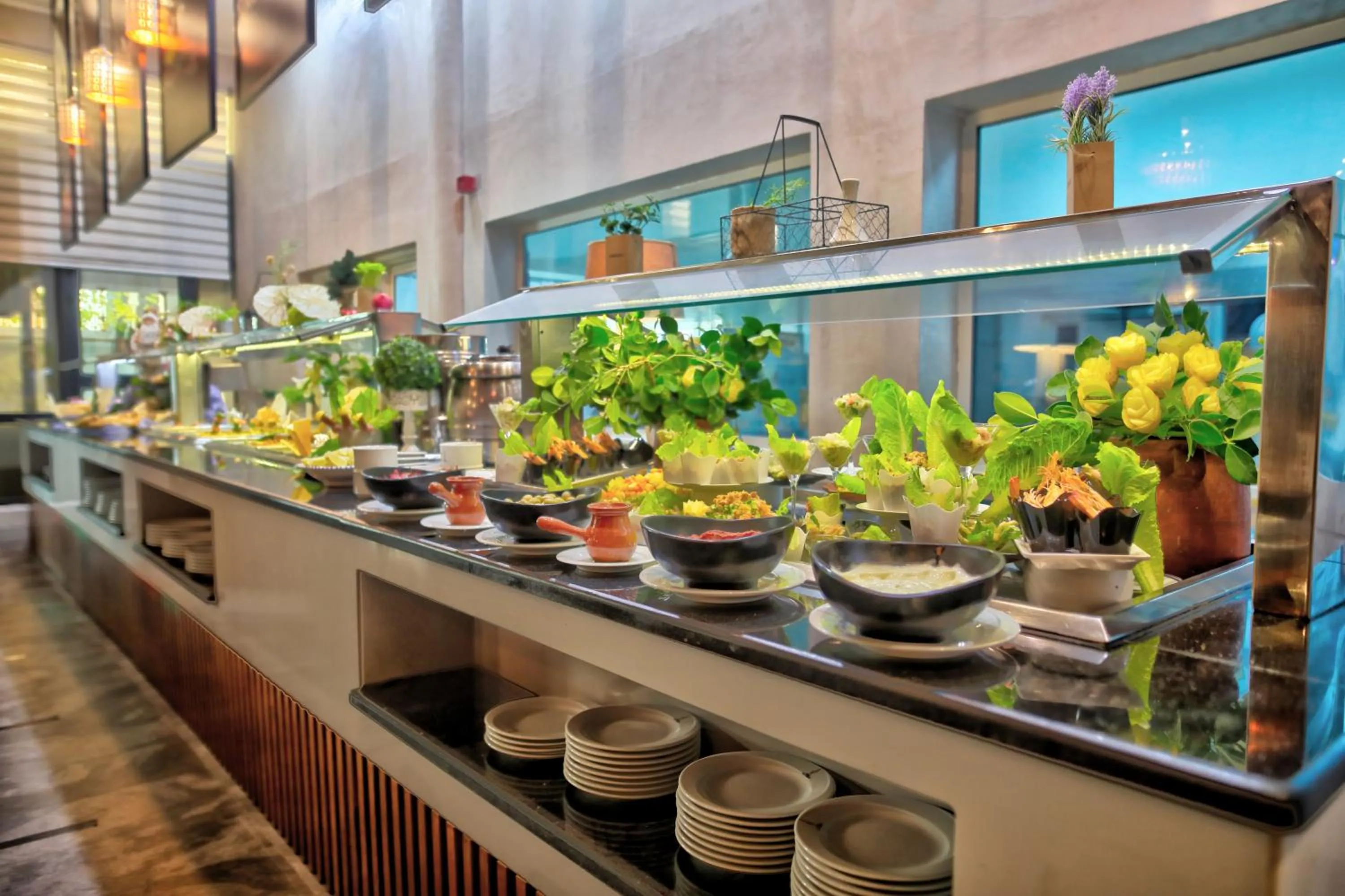 Buffet breakfast in Hotel Lac Leman, LES BERGES DU LAC