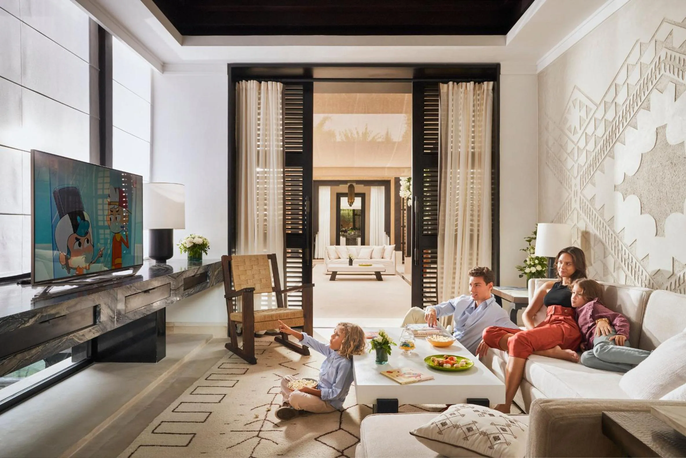 Communal lounge/ TV room in Mandarin Oriental, Marrakech