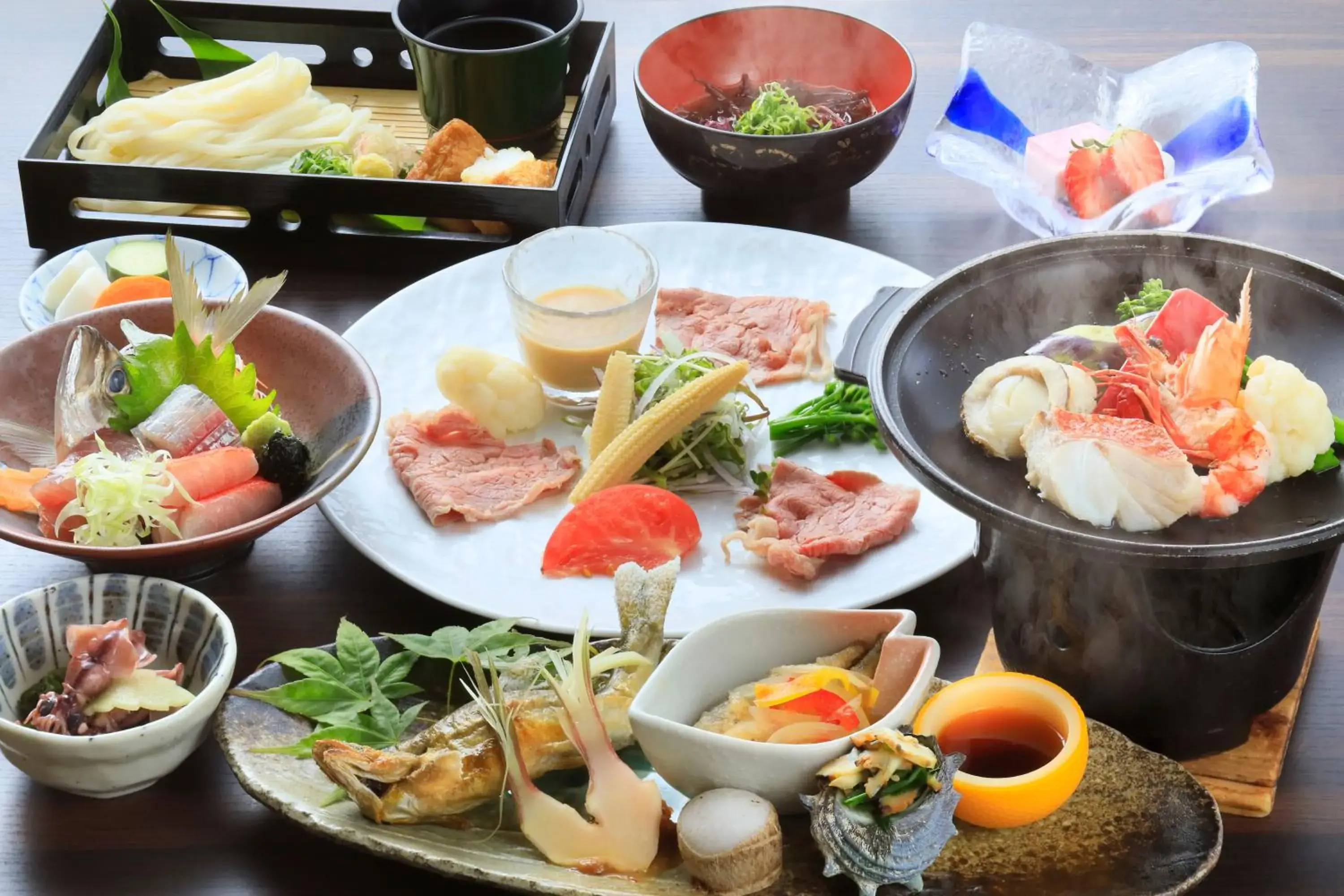 Food in Izu Ippeki Lake Lakeside Terrace Food in Izu Ippeki Lake Lakeside Terrace