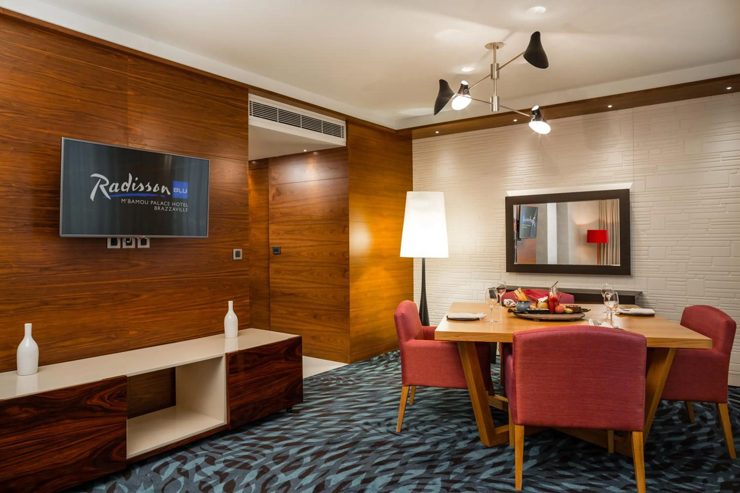 Dining area in Radisson Blu M'Bamou Palace Hotel, Brazzaville