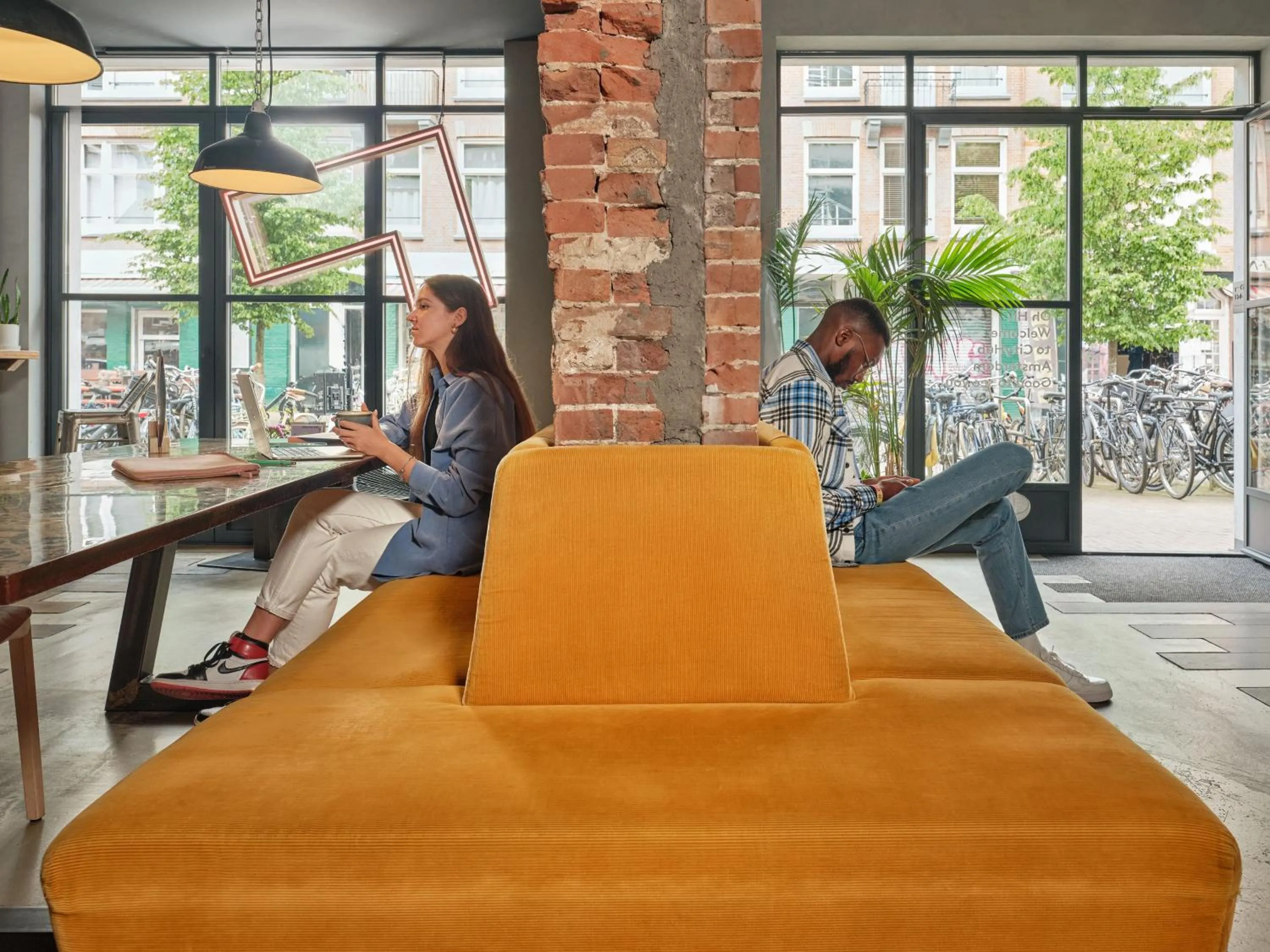 Living room in CityHub Amsterdam