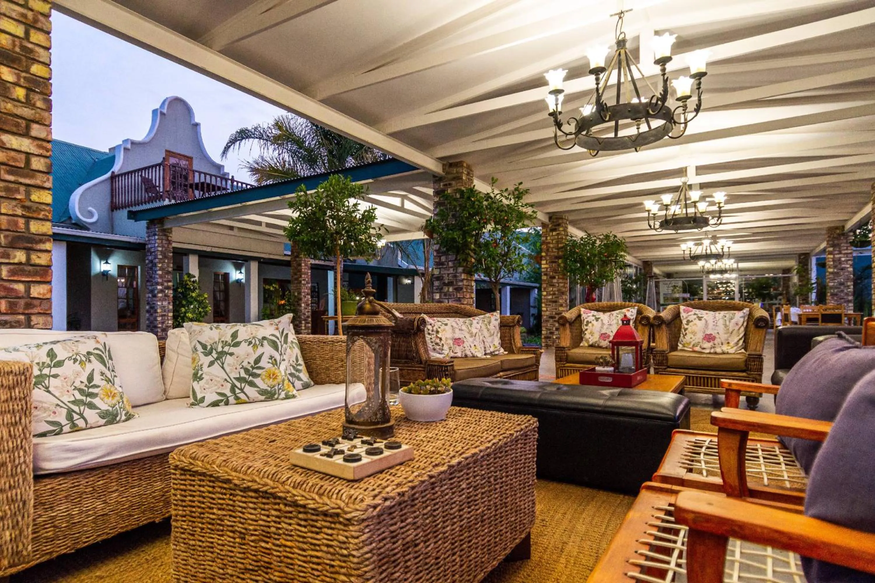Seating area in Mooiplaas Guesthouse