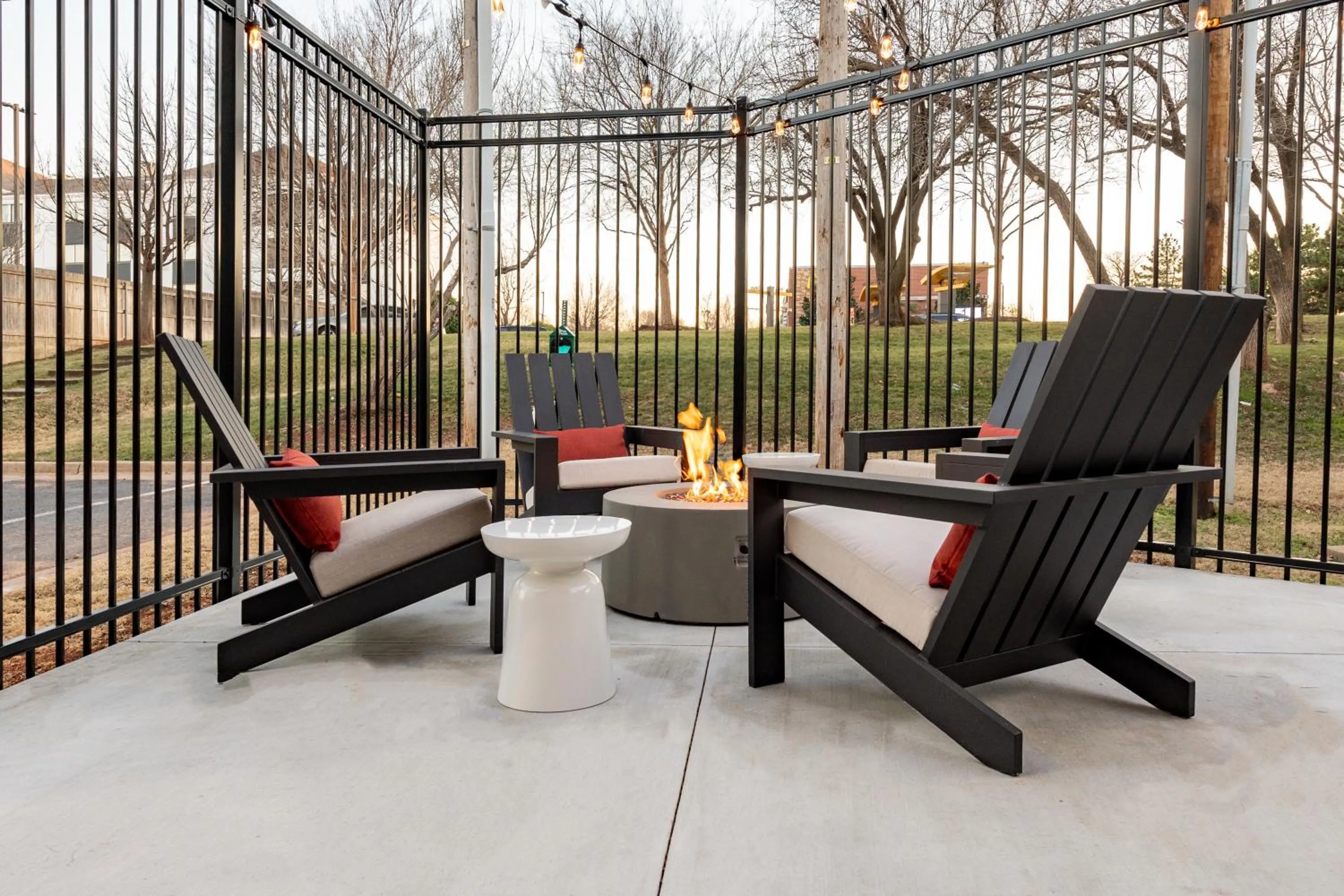 fireplace in The Winslow - Oklahoma City