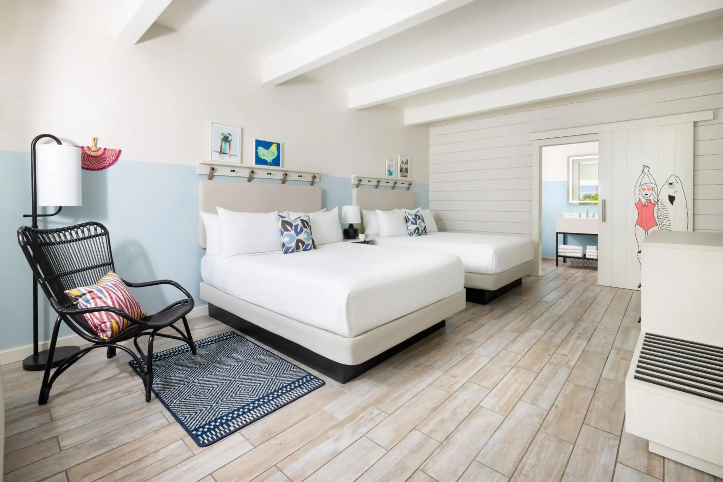 Bedroom, Bed in Blue Flamingo Resort Key West Bedroom, Bed in Blue Flamingo Resort Key West