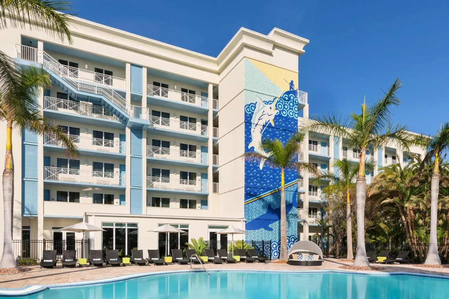 Property building in Blue Flamingo Resort Key West Property building in Blue Flamingo Resort Key West