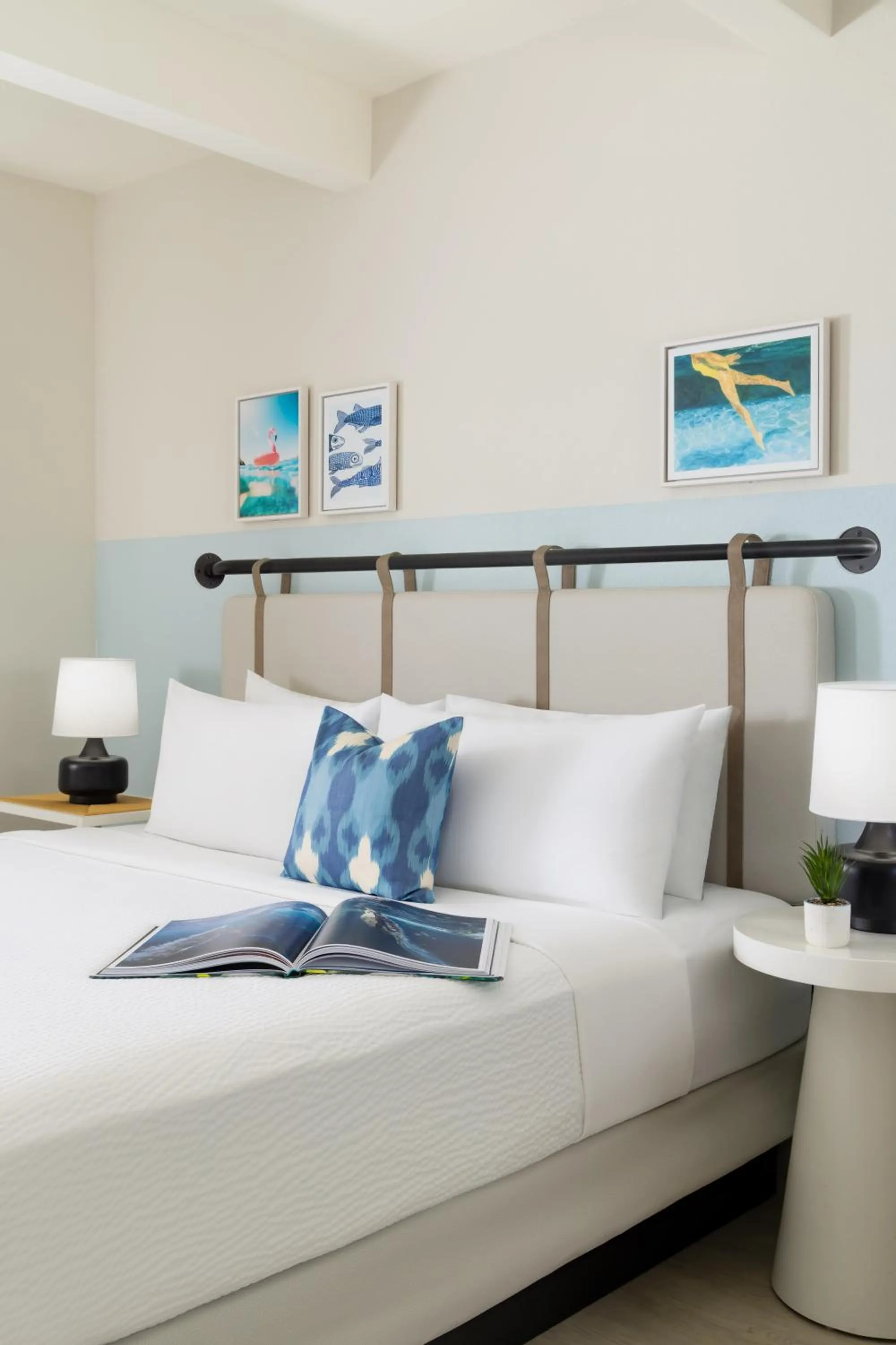 Bed in Blue Flamingo Resort Key West