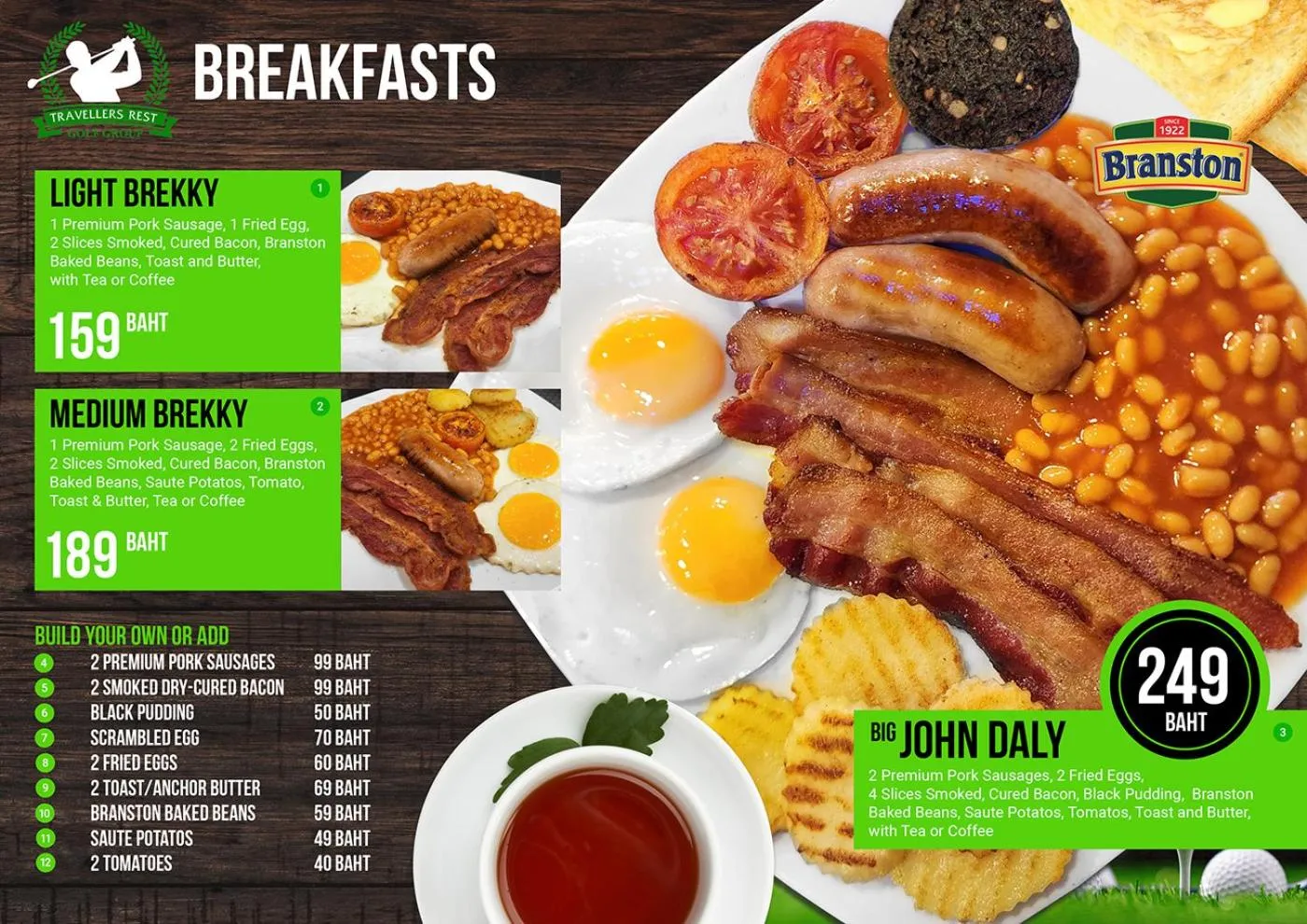 Restaurant/places to eat in Traveller's Rest Sports Bar