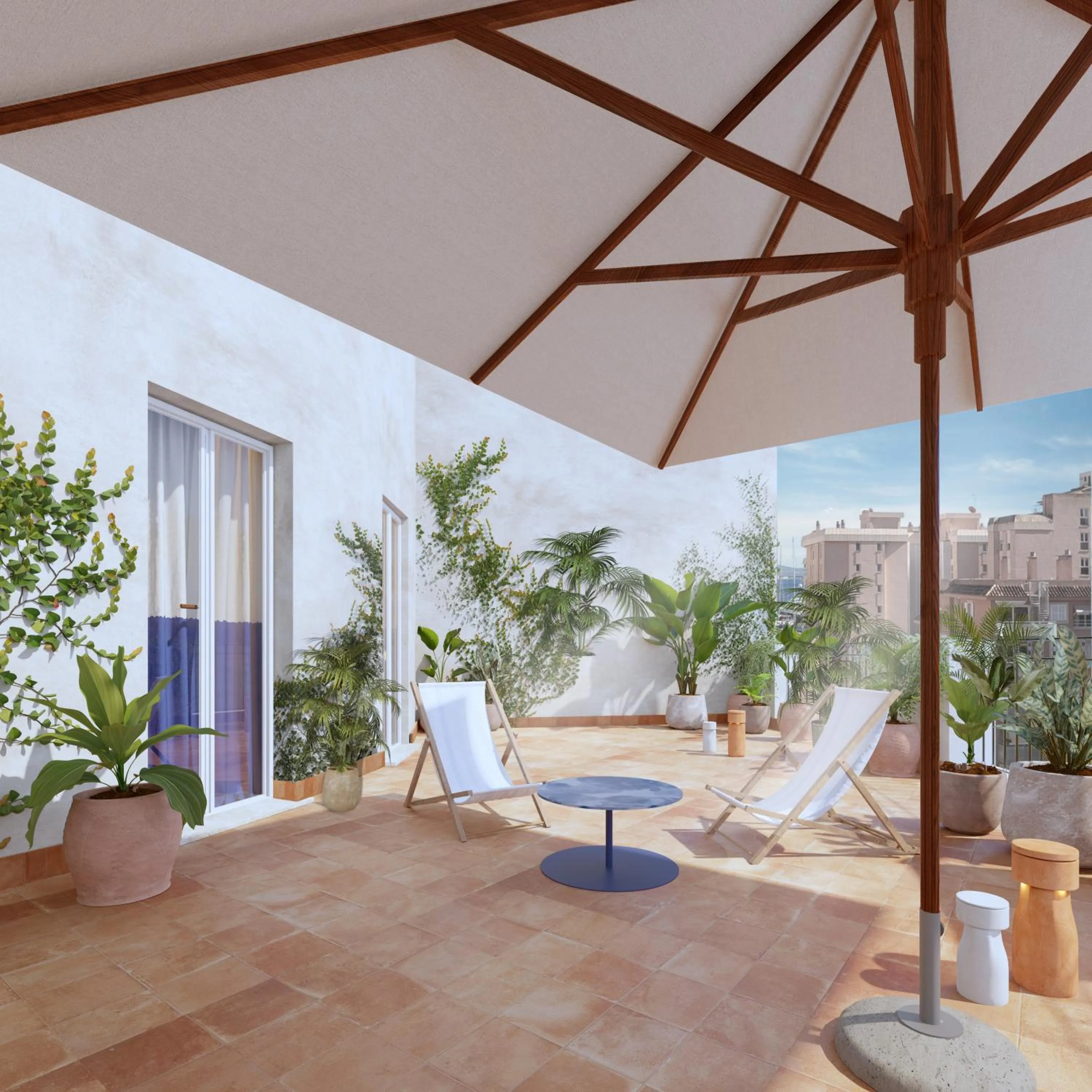 Balcony/Terrace in Terreno Barrio Hotel