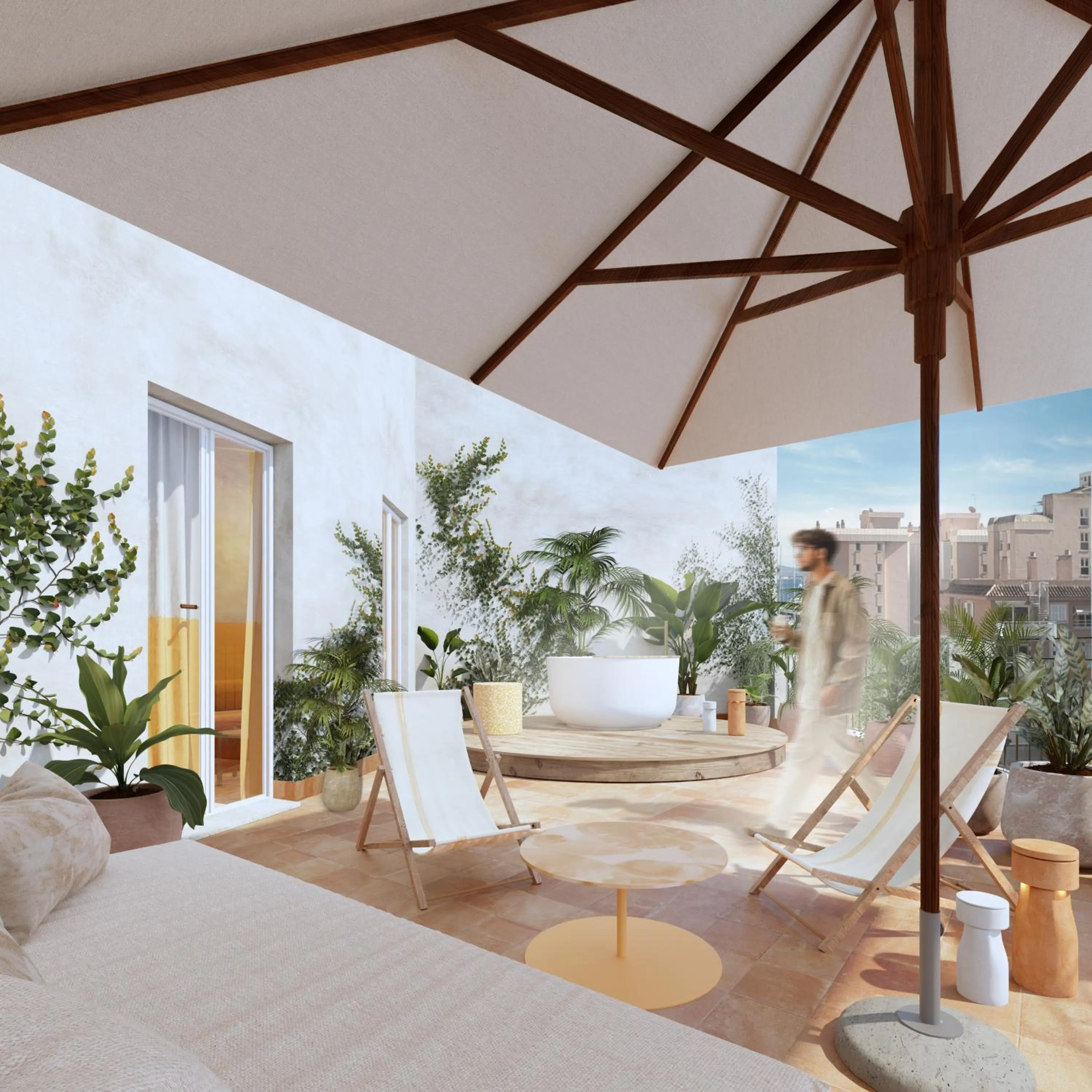 Balcony/Terrace in Terreno Barrio Hotel