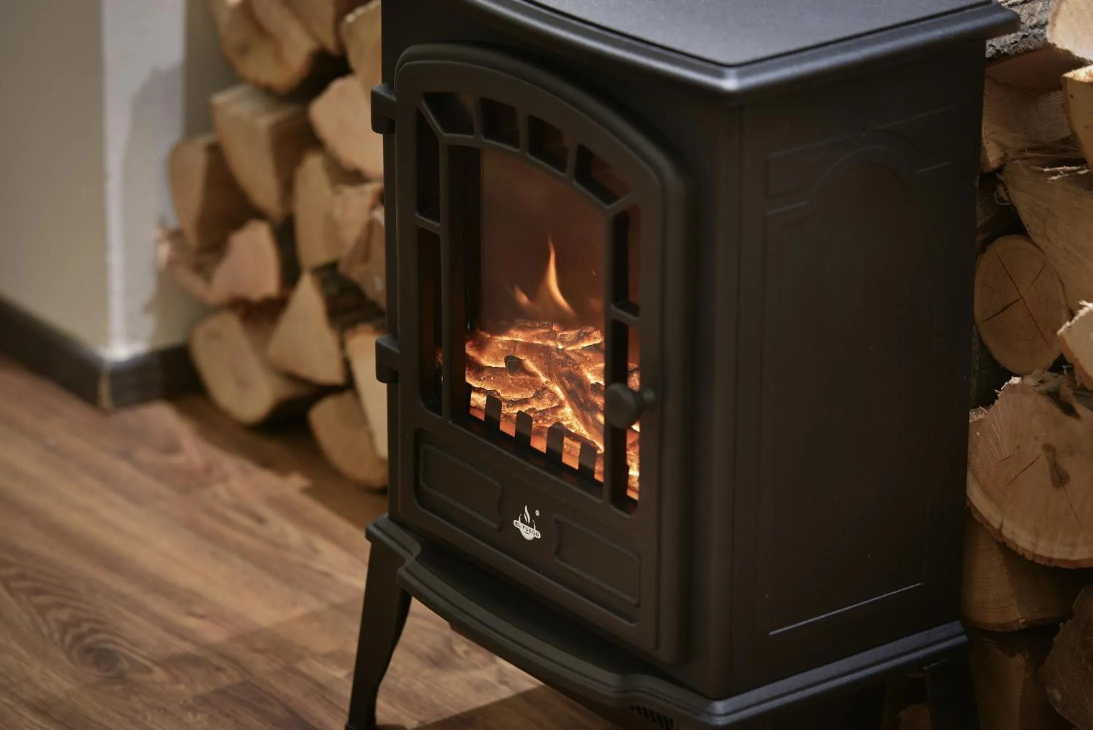 fireplace in U Šuterů Boutique Hotel