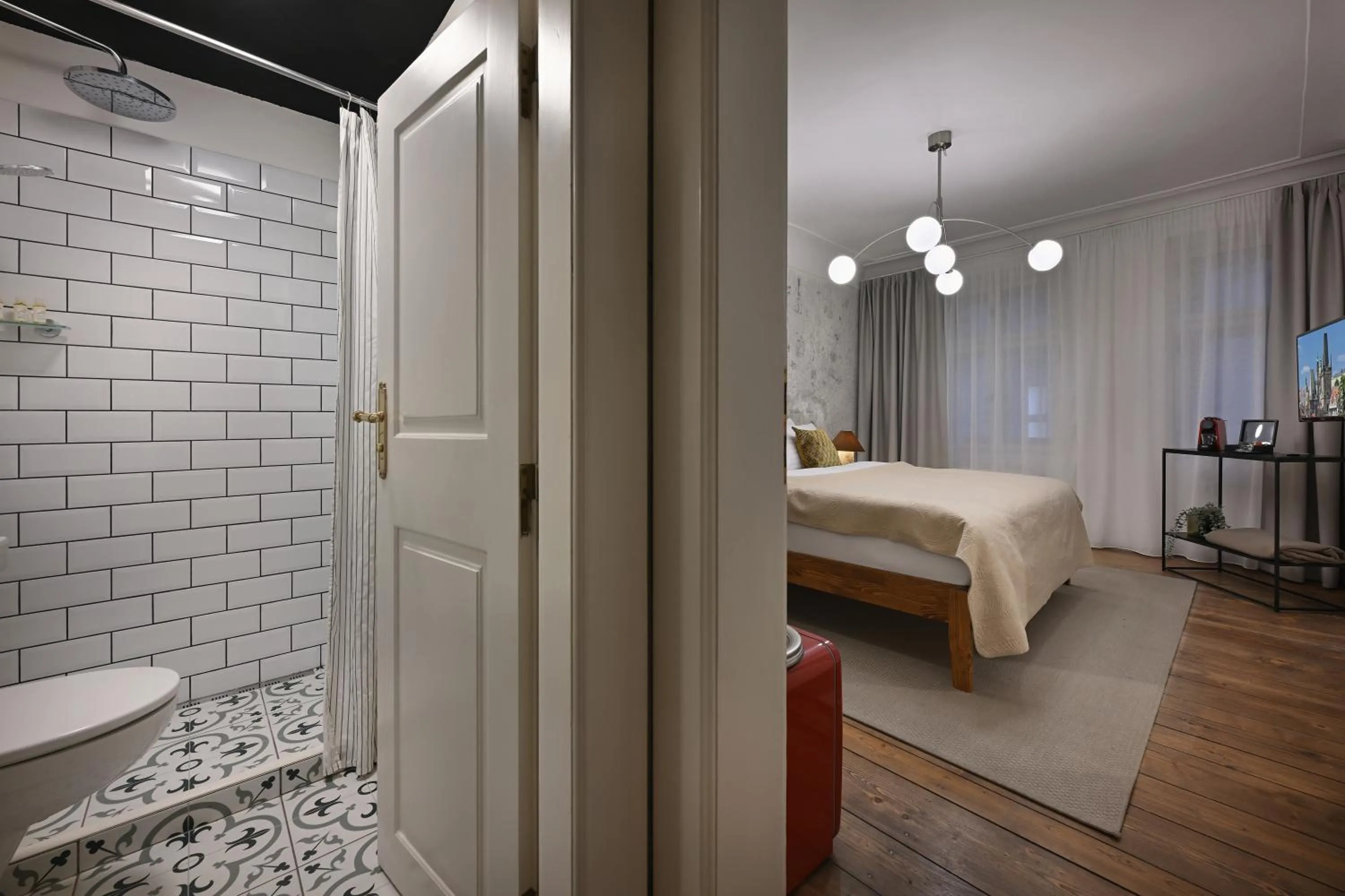 Bathroom, Bed in U Šuterů Boutique Hotel