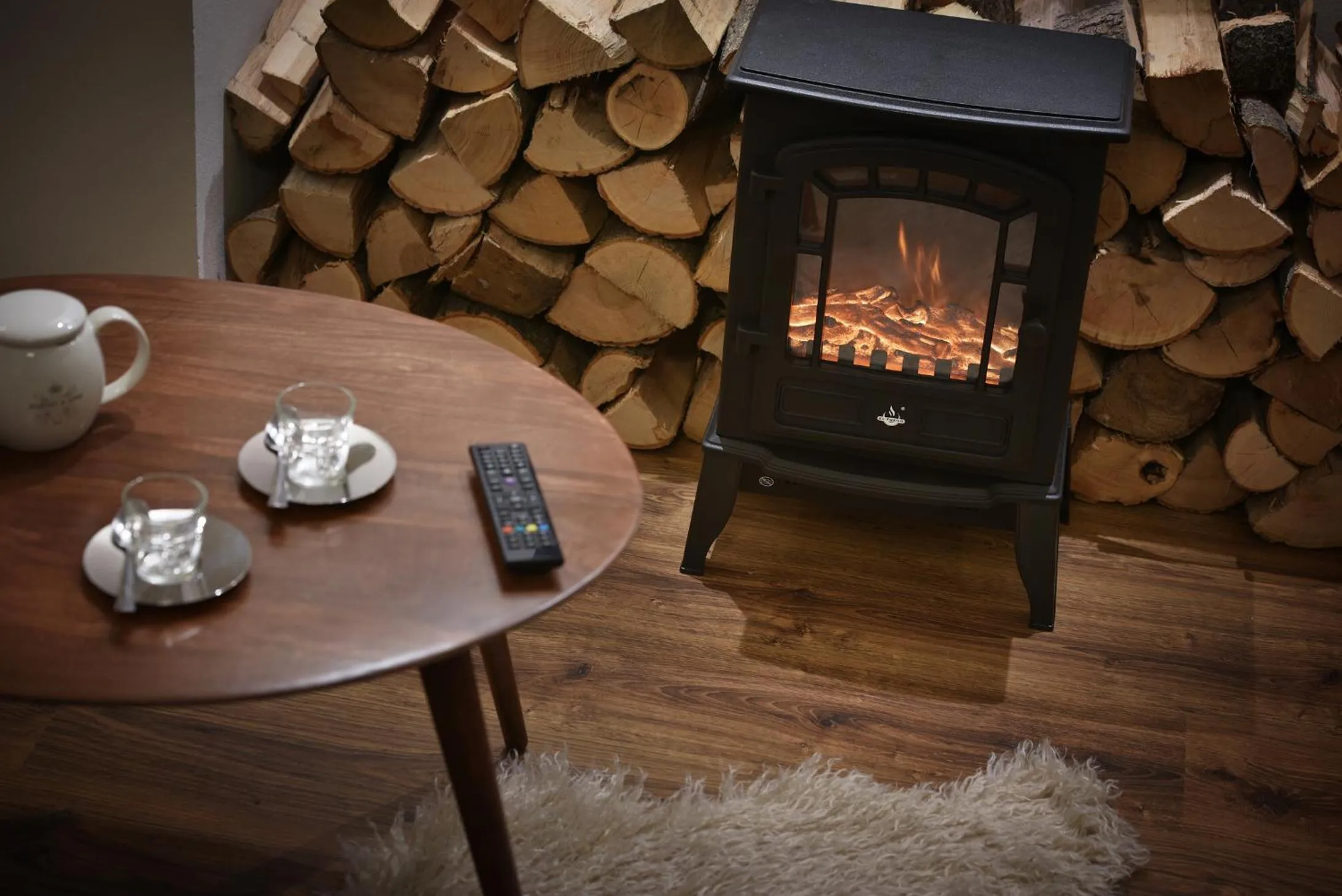 fireplace in U Šuterů Boutique Hotel