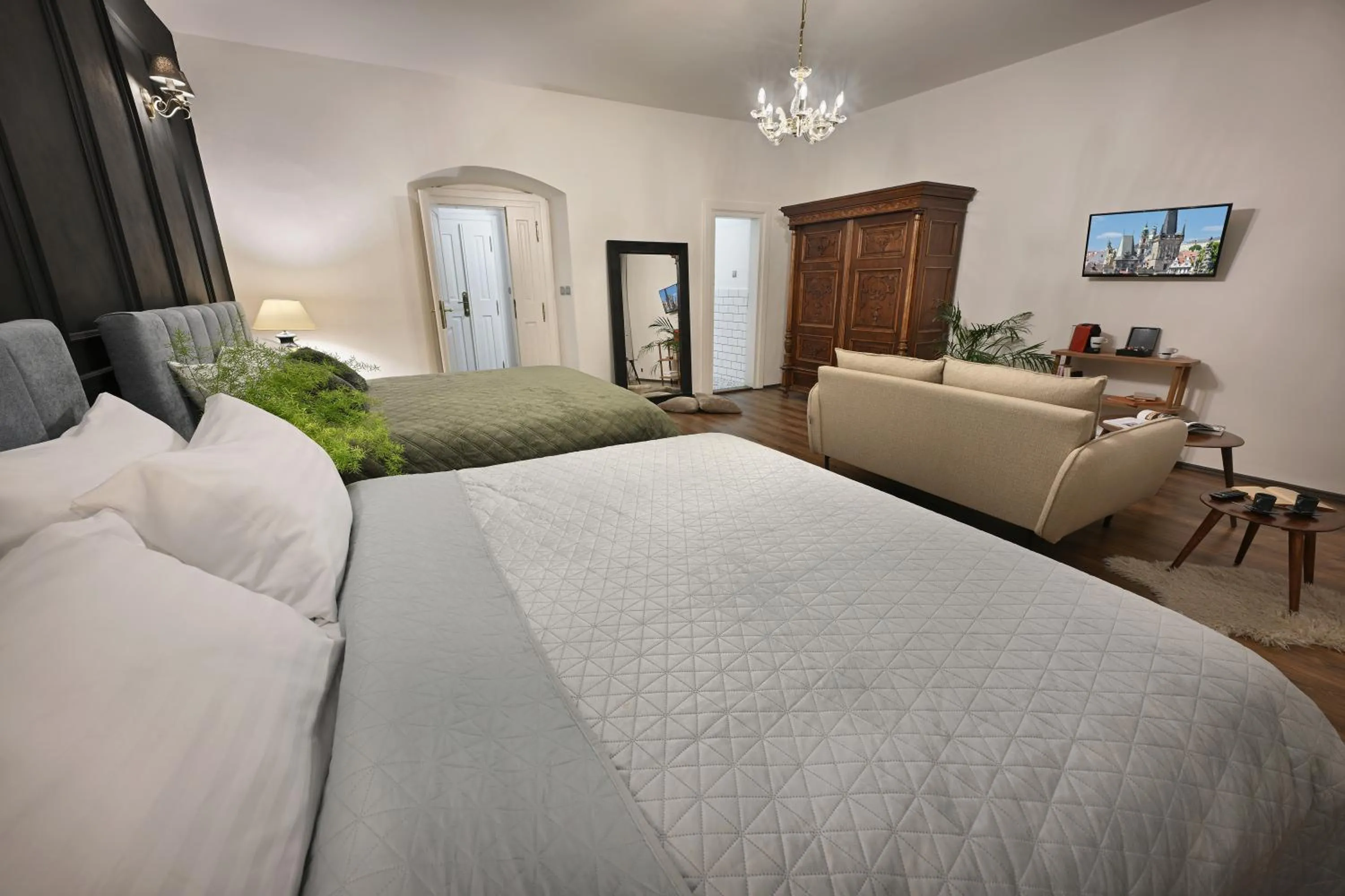 Bed in U Šuterů Boutique Hotel