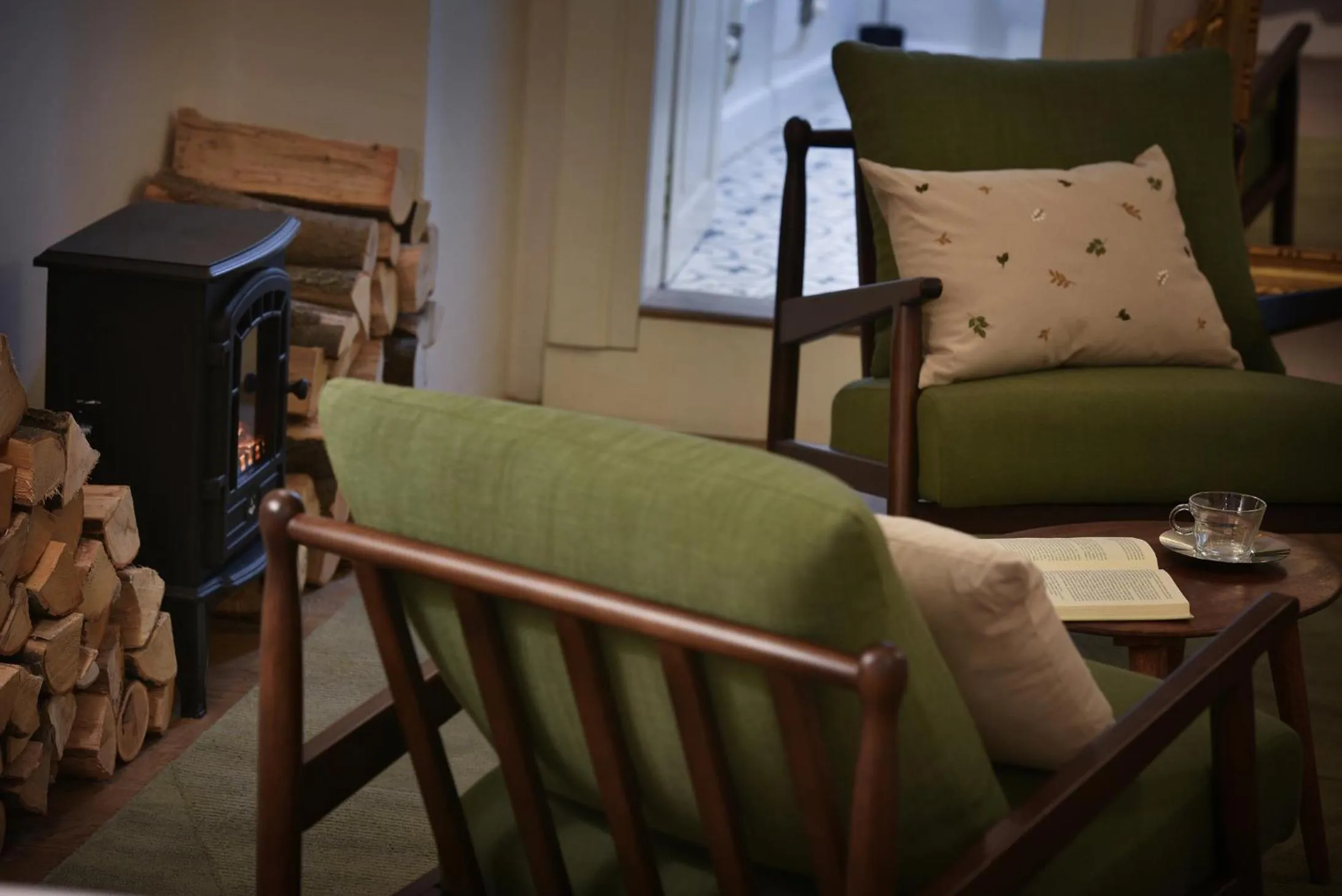 fireplace in U Šuterů Boutique Hotel