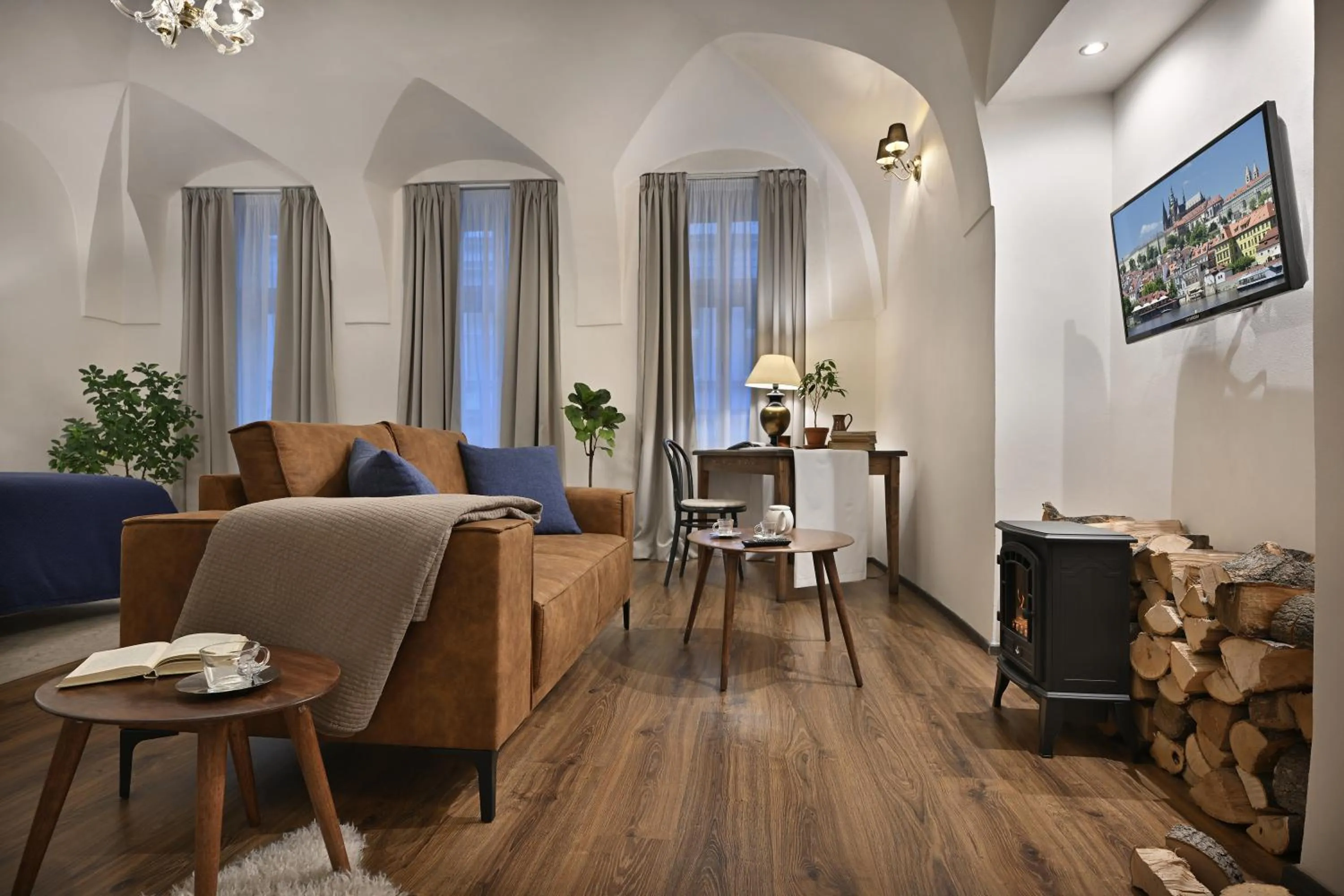 Seating area in U Šuterů Boutique Hotel