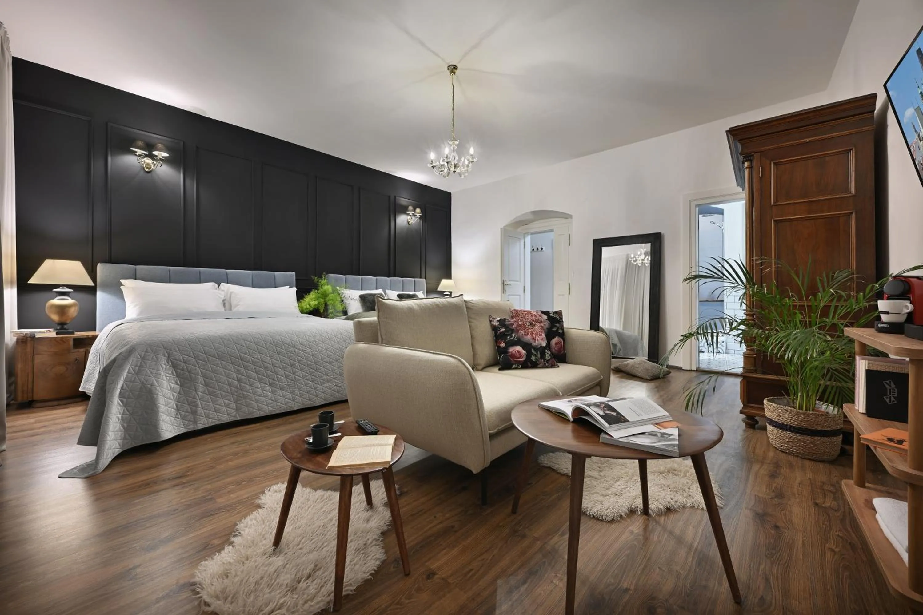 Bed in U Šuterů Boutique Hotel