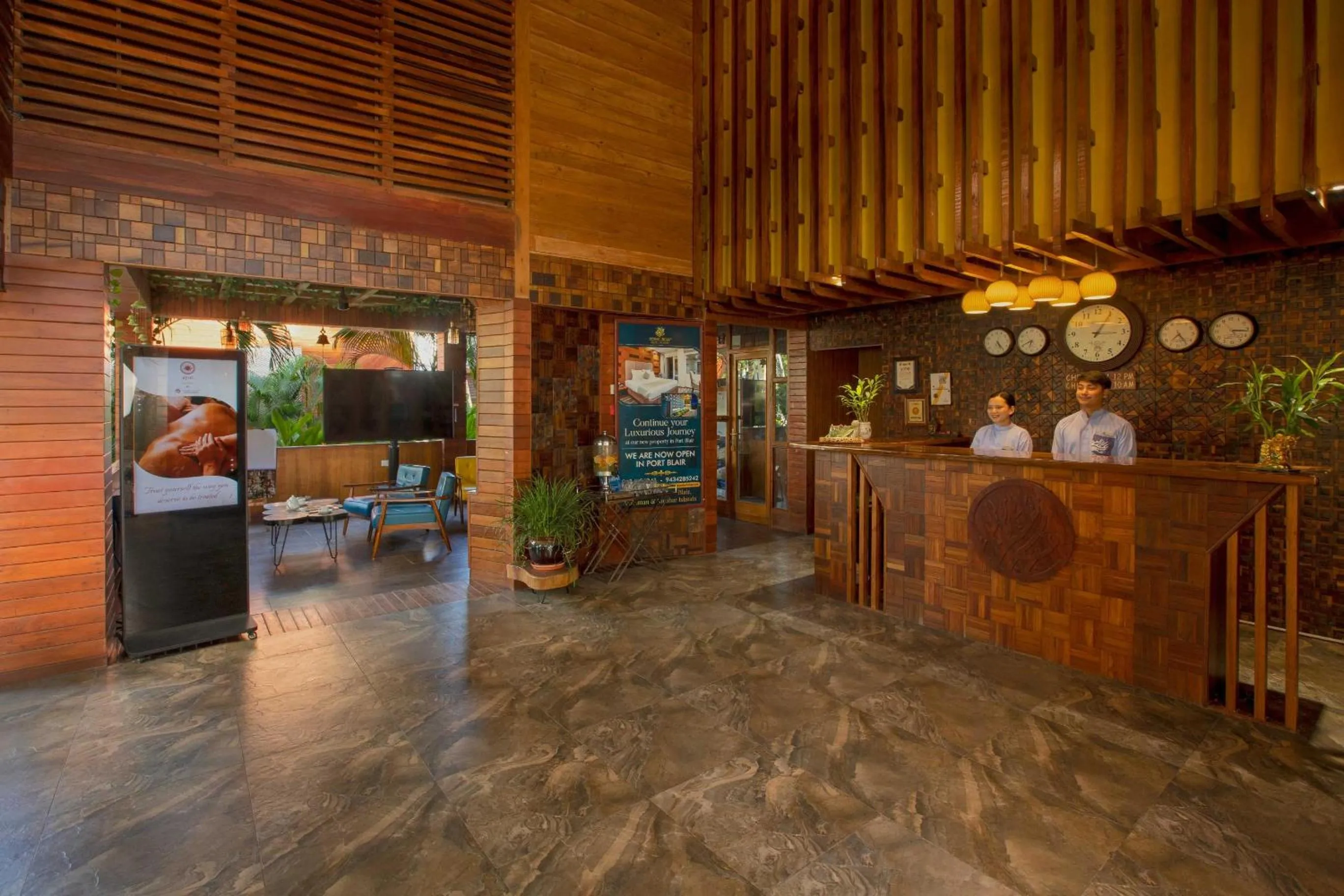 Lobby or reception in Coral Reef Resort & Spa, Havelock