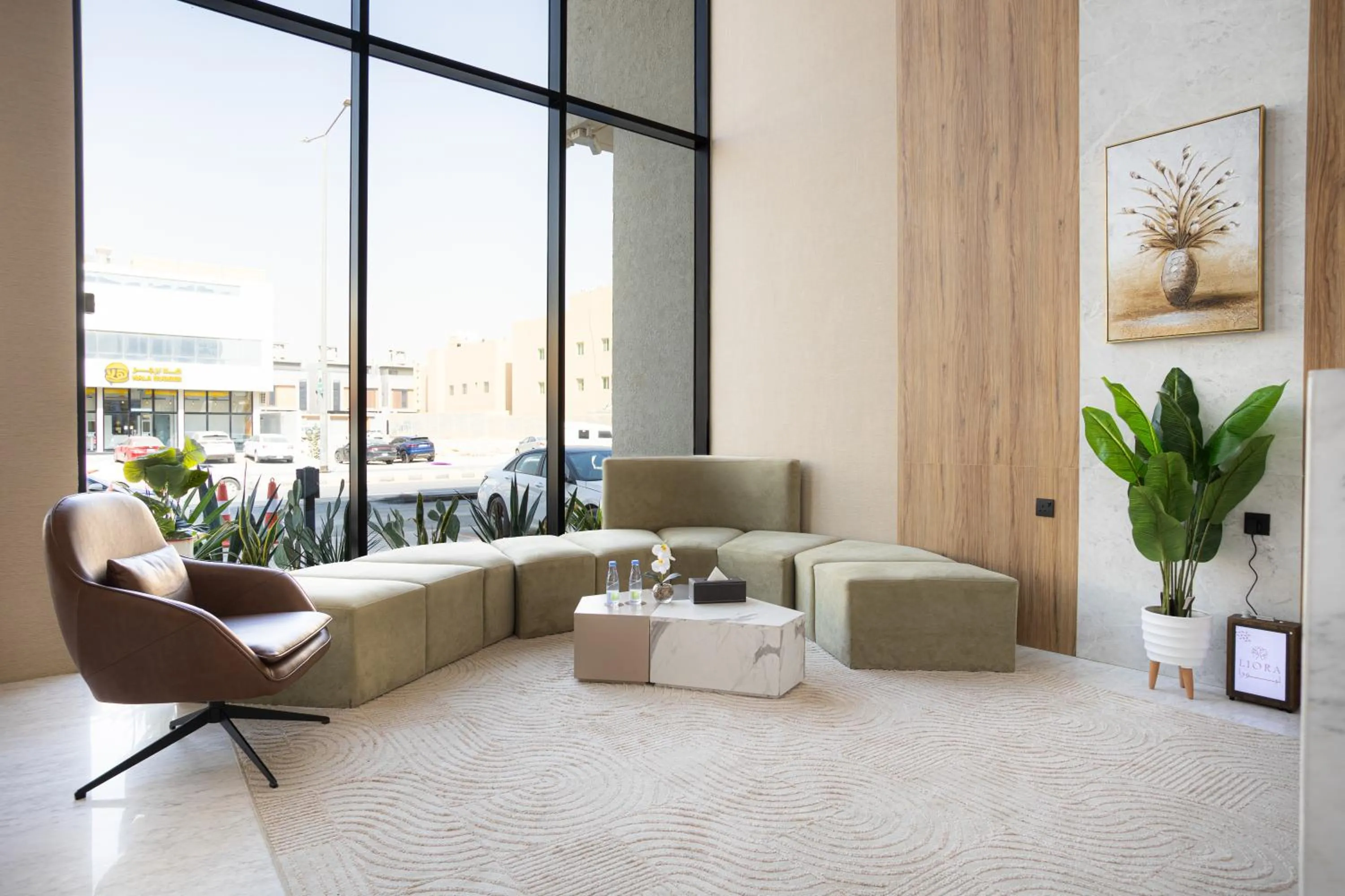 Seating area in Liora Boutique