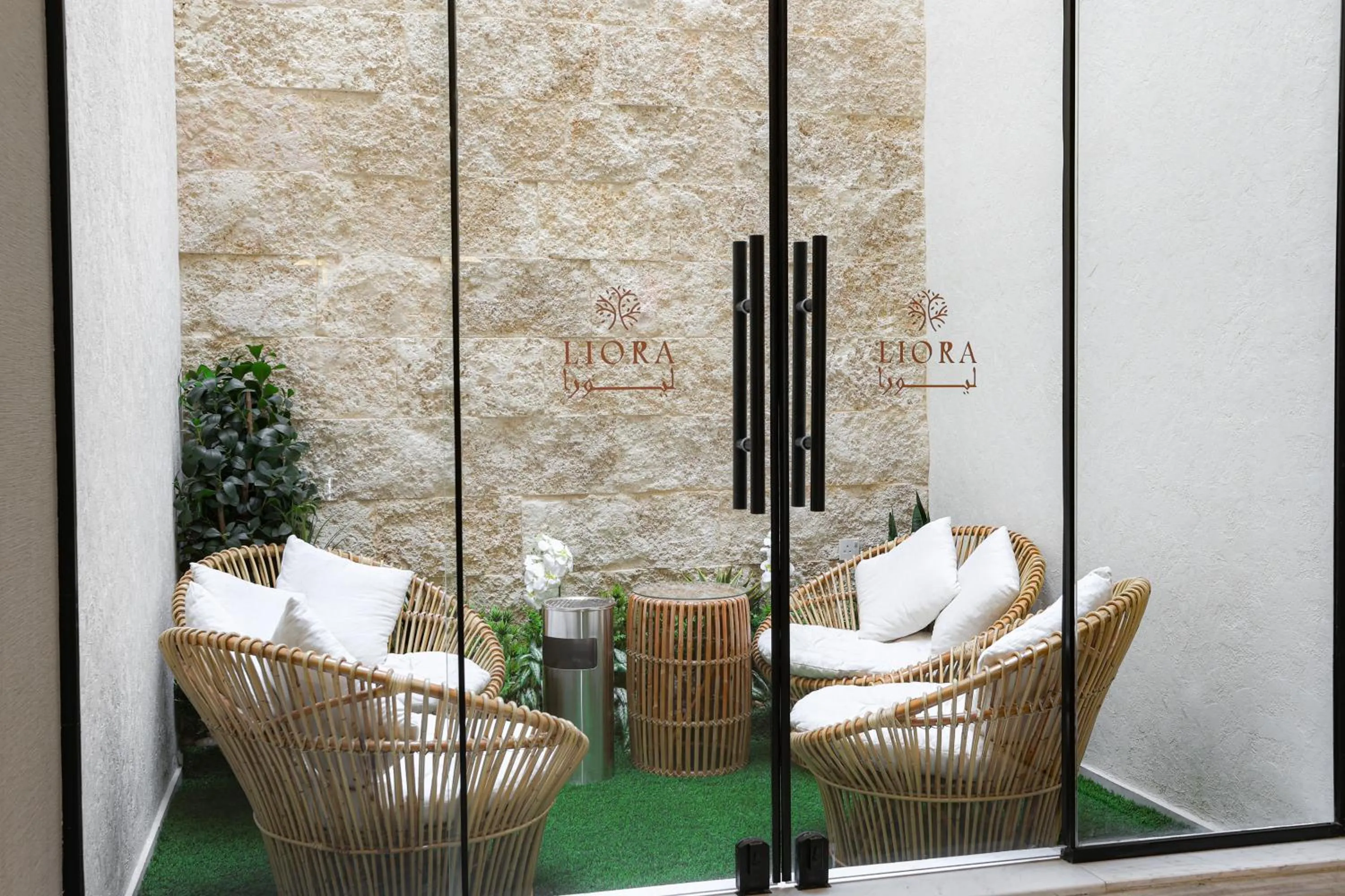 Seating area in Liora Boutique