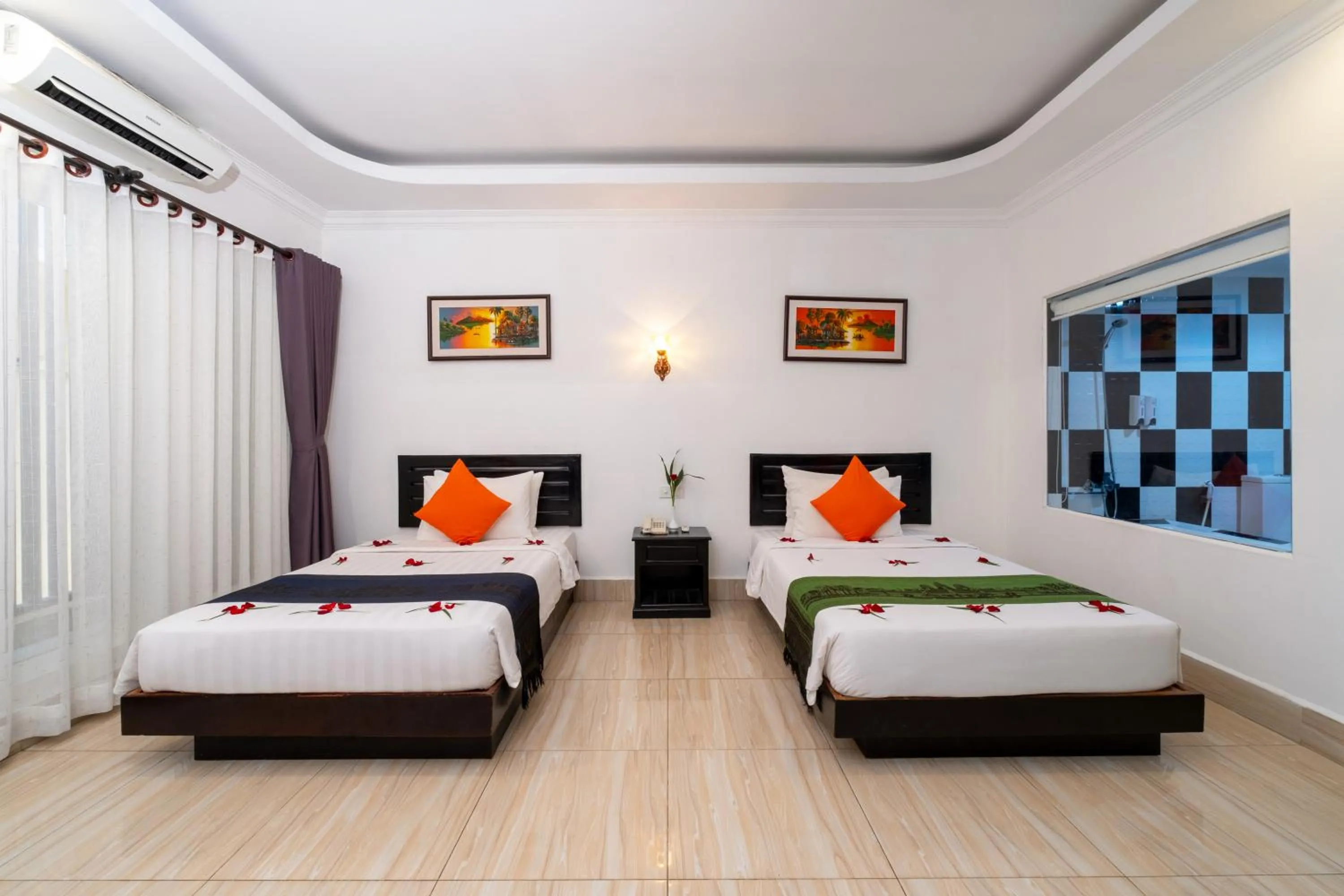 Bed in Khmer Angkor Residence