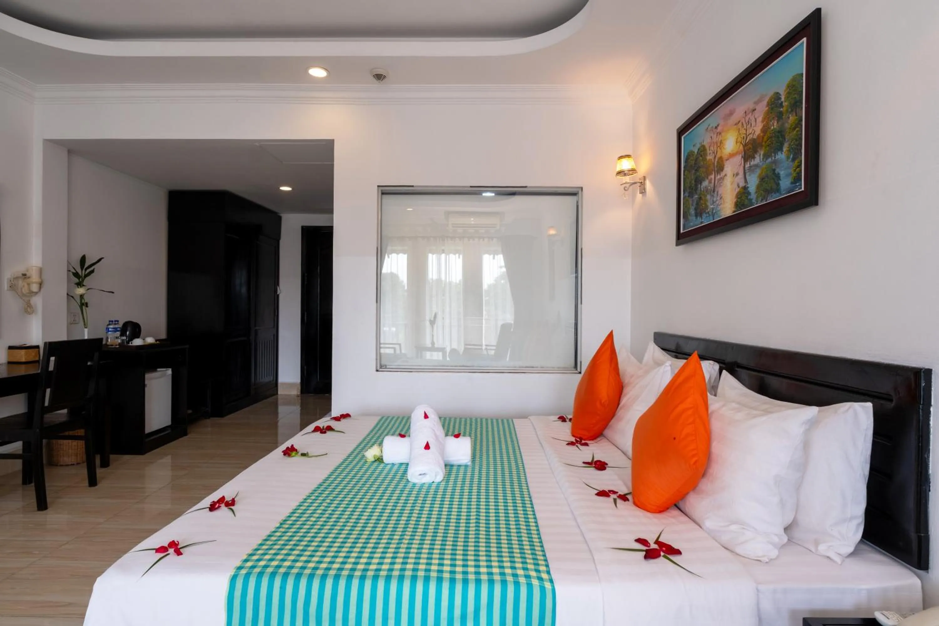 Bed in Khmer Angkor Residence