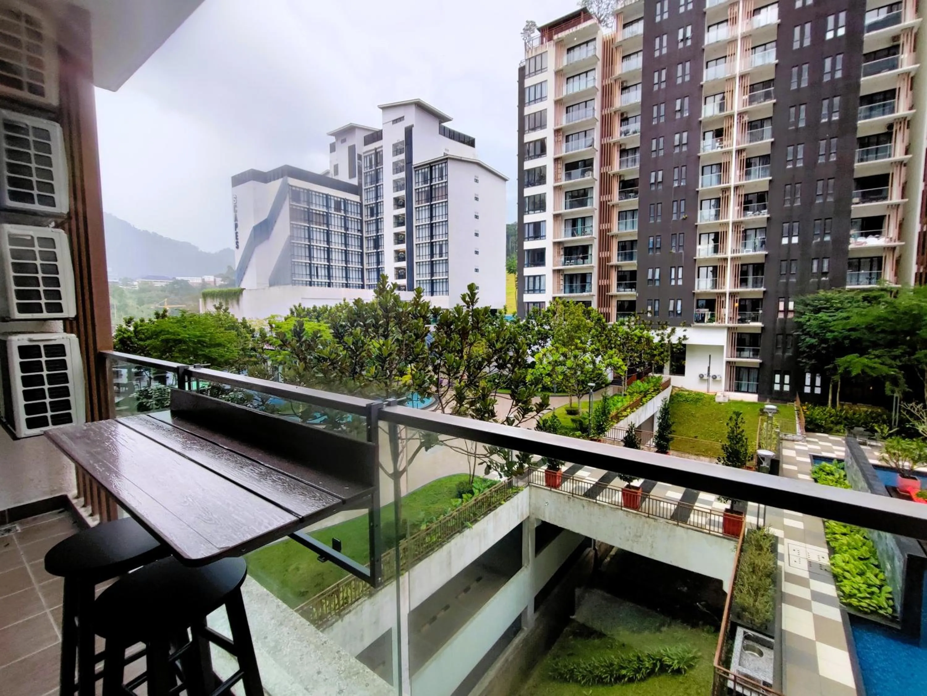 Balcony/Terrace in Tropic Midhills Genting Highlands Free WiFi