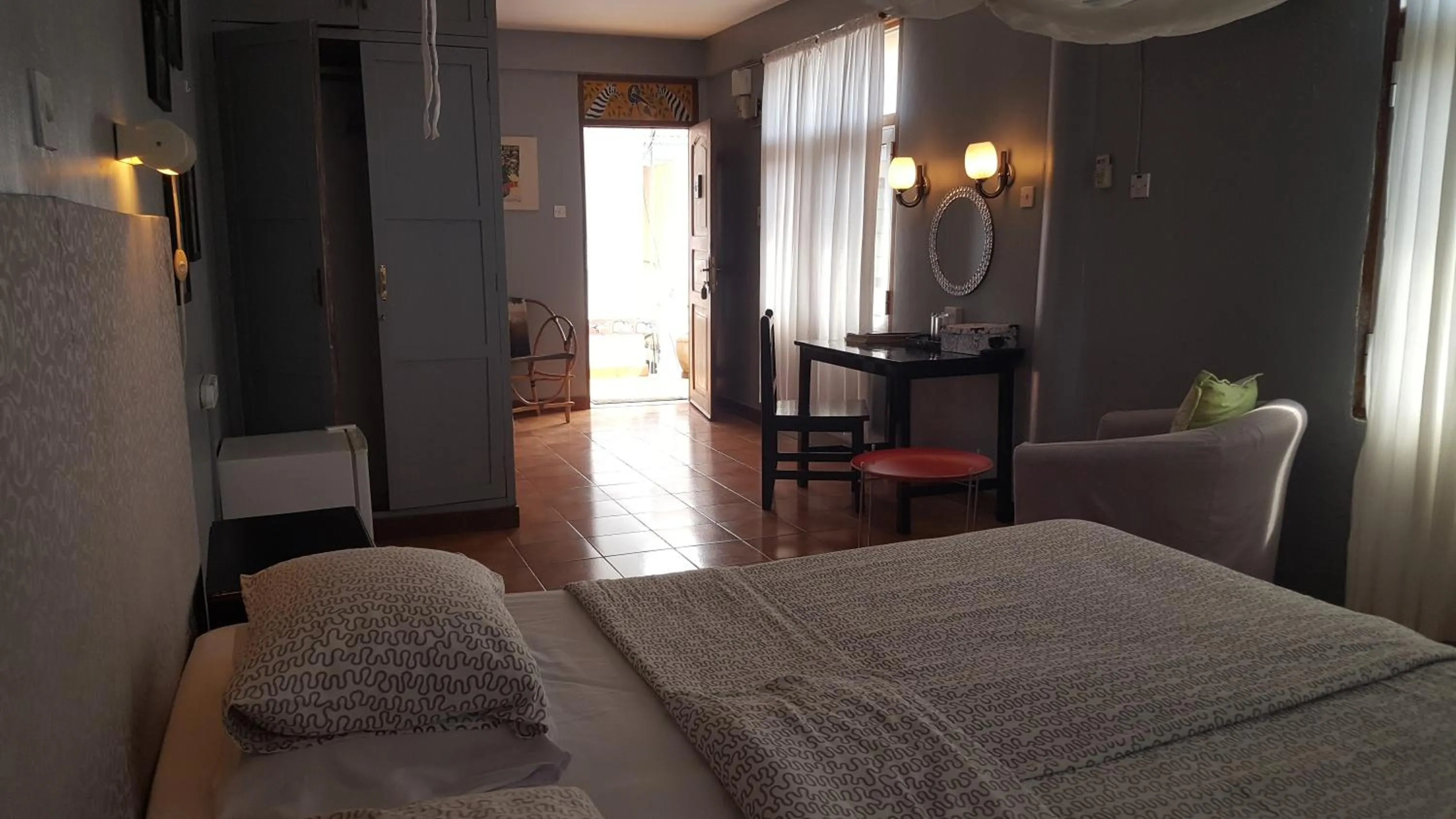 Bed in Q-Bar & Guesthouse