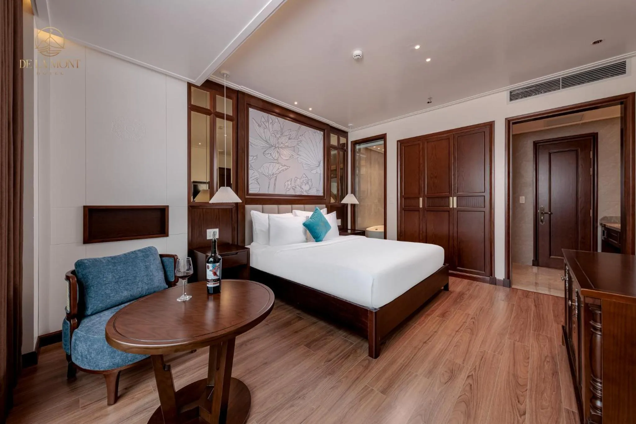 Bed in De La Mont Hotel Ha Giang