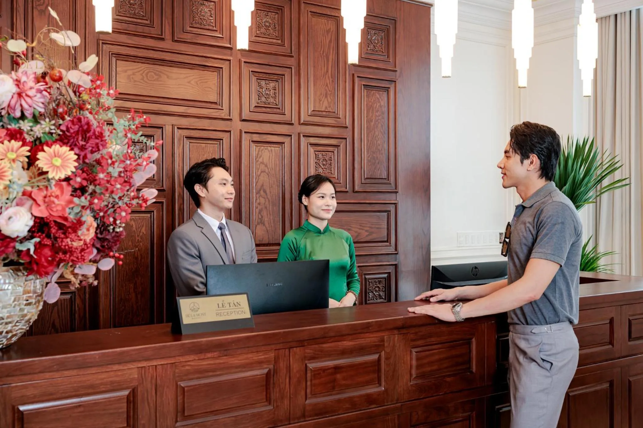 Staff in De La Mont Hotel Ha Giang