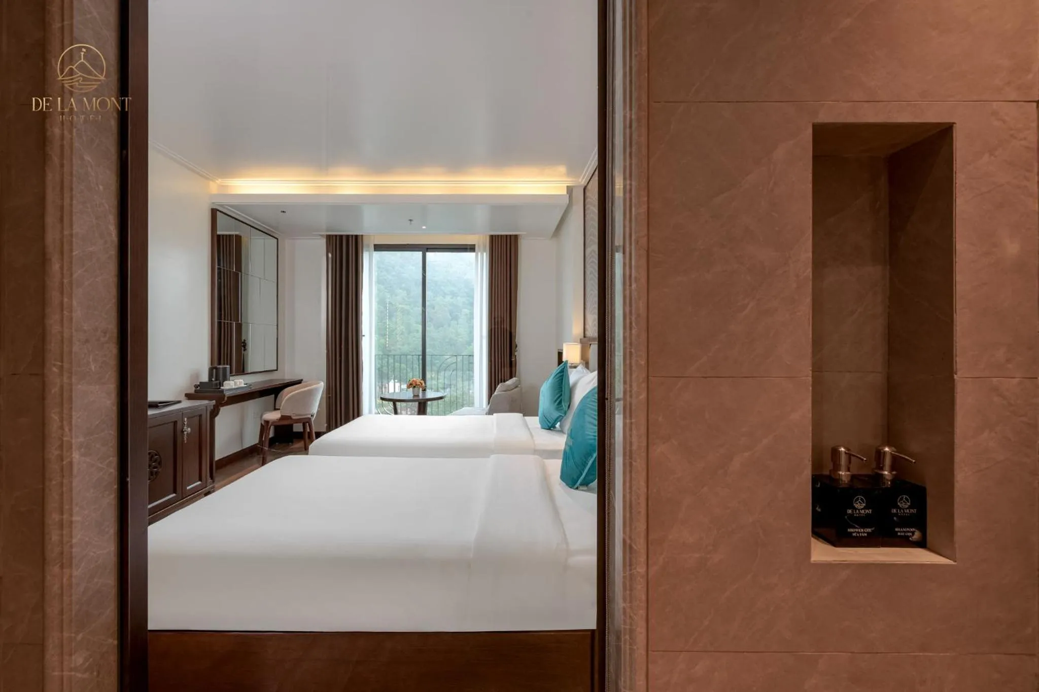 Bed in De La Mont Hotel Ha Giang