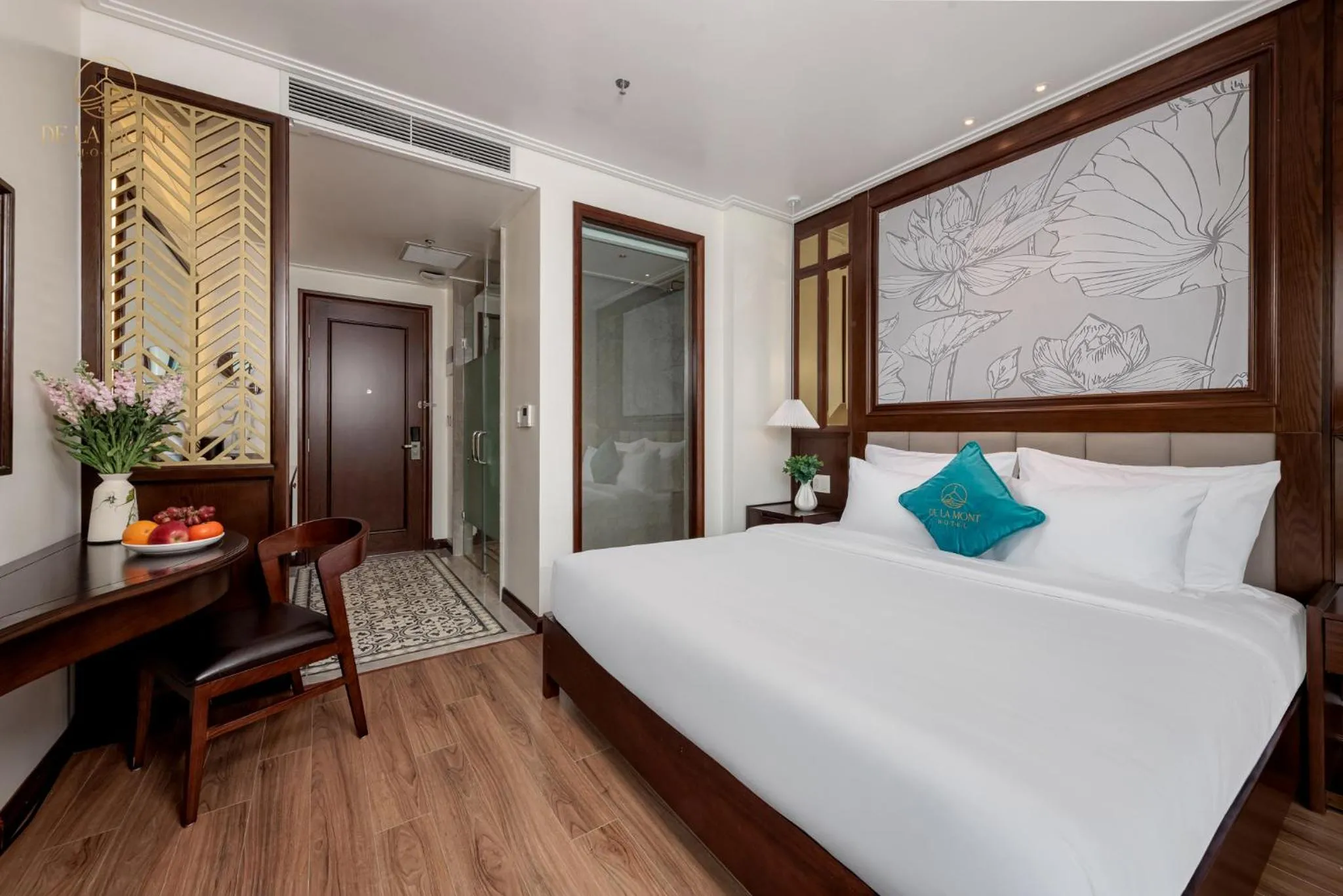 Photo of the whole room, Bed in De La Mont Hotel Ha Giang