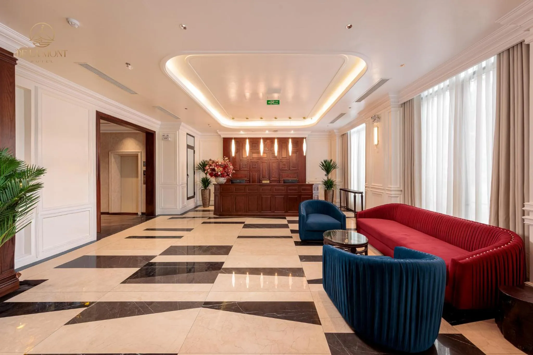 Lobby or reception in De La Mont Hotel Ha Giang