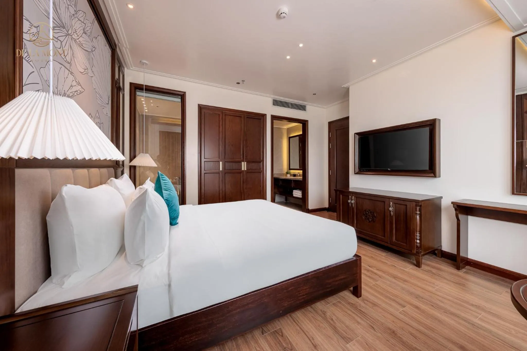 Bed in De La Mont Hotel Ha Giang