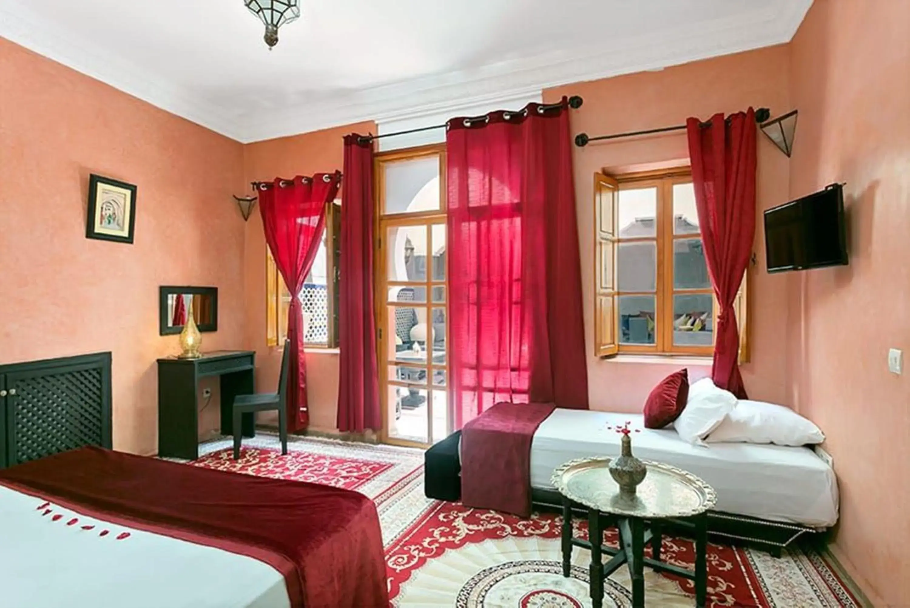 Bedroom, Bed in Arabian Riad Marrakech Bedroom, Bed in Arabian Riad Marrakech