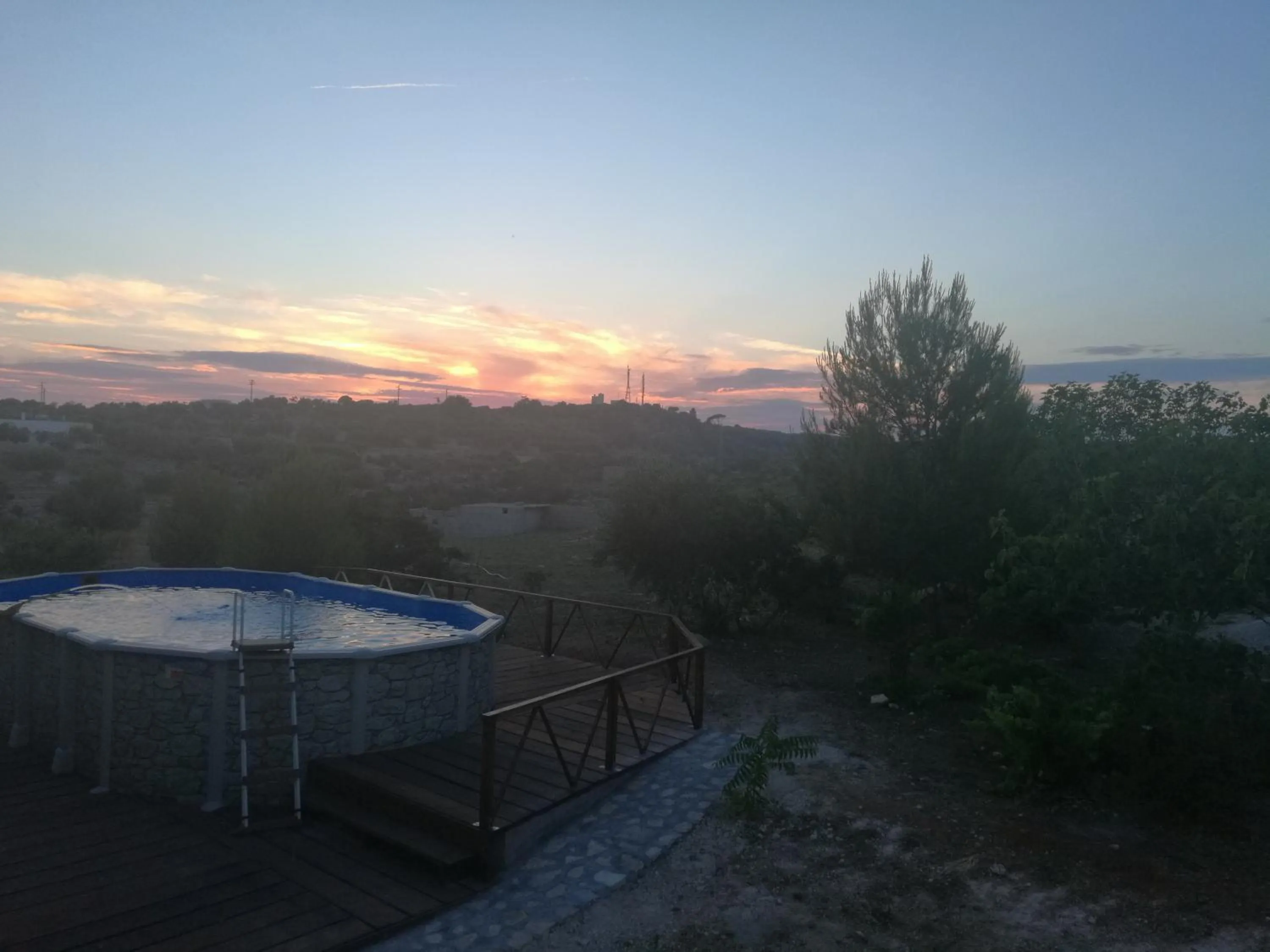 Pool view in Aura Solis B&B