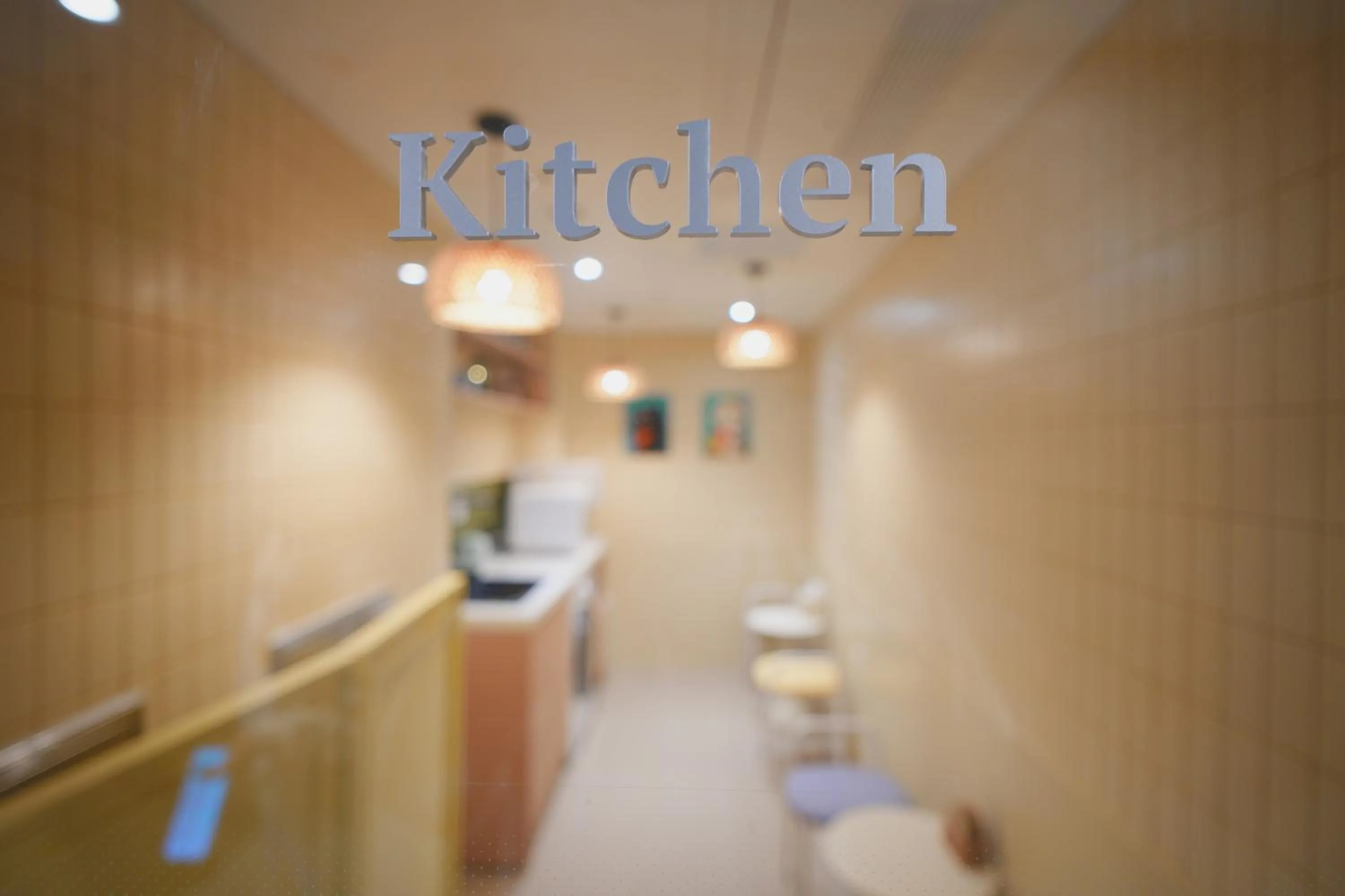 Communal kitchen in Stay Hello Hongdae Sinchon
