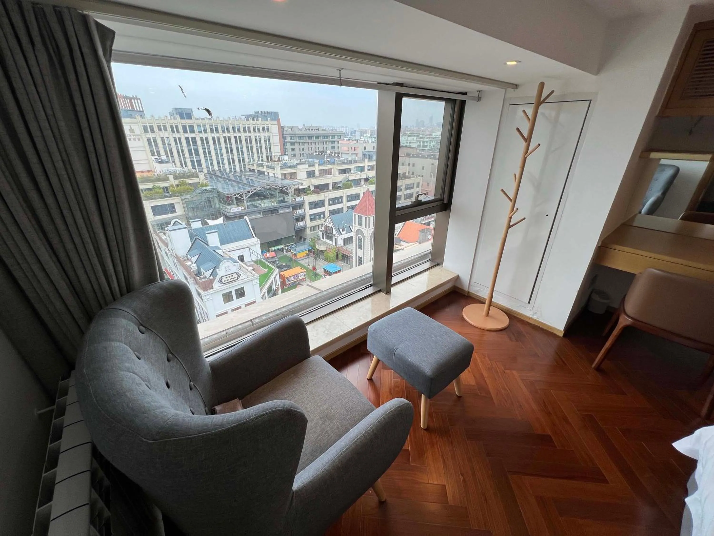 View (from property/room), Bed in Hongqiao Aegean Sea LOFT Apartment