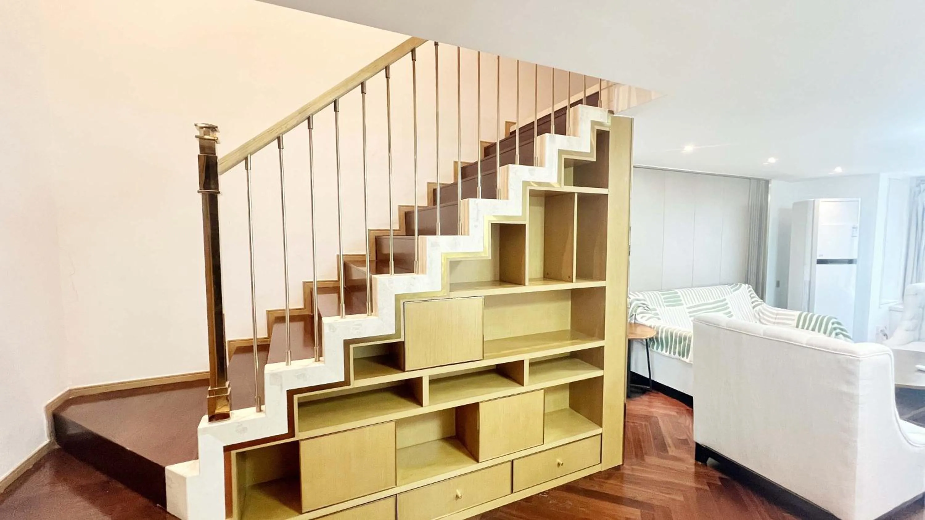 Bed in Hongqiao Aegean Sea LOFT Apartment