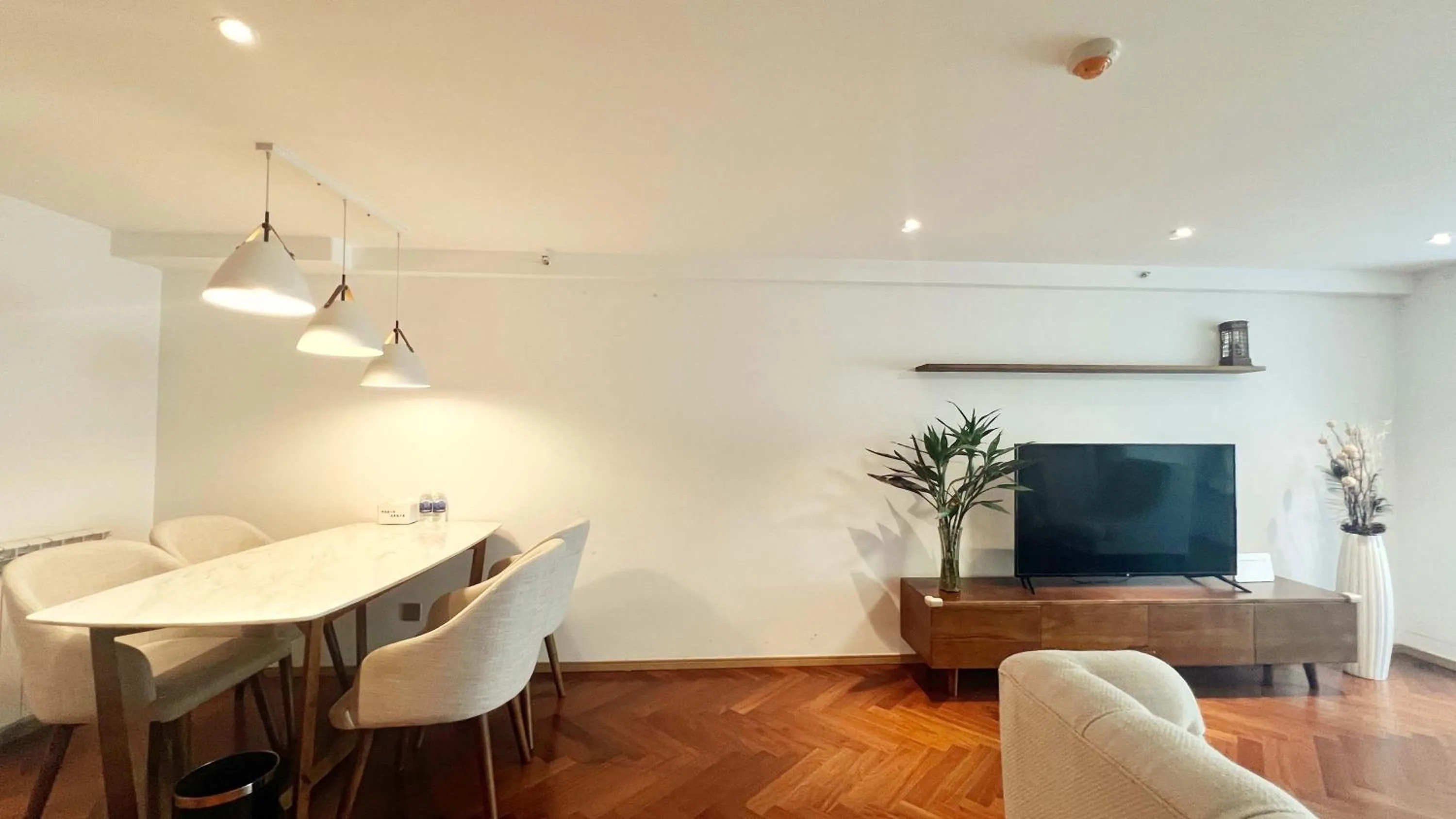 TV and multimedia in Hongqiao Aegean Sea LOFT Apartment