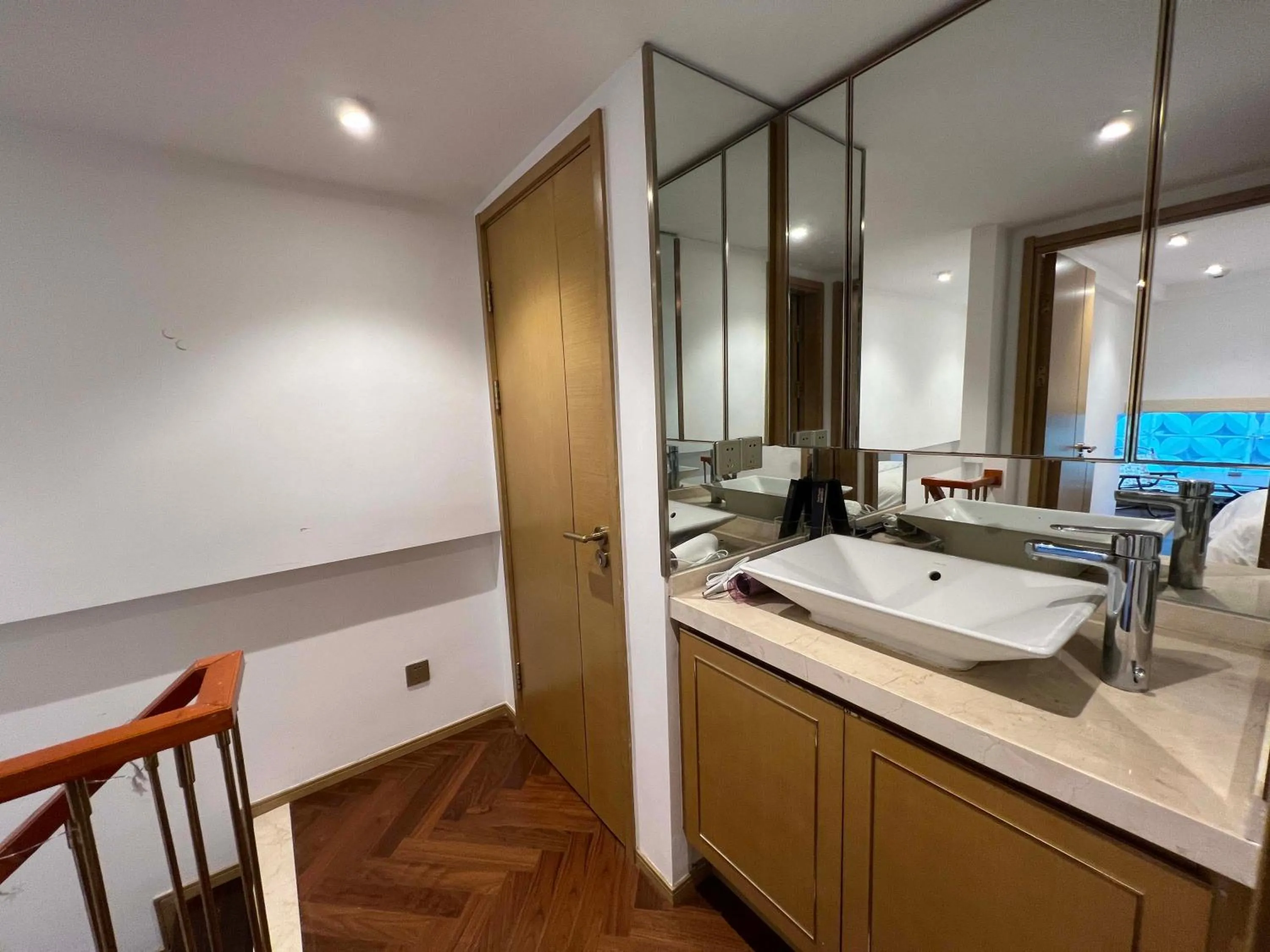 Bed in Hongqiao Aegean Sea LOFT Apartment