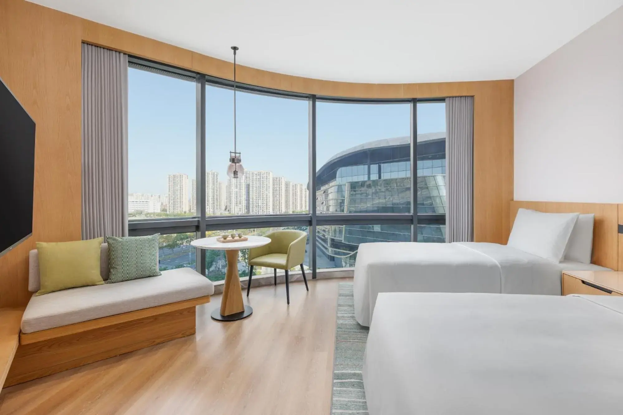 Premium Twin Room with City View in Fairfield by Marriott Deqing Premium Twin Room with City View in Fairfield by Marriott Deqing