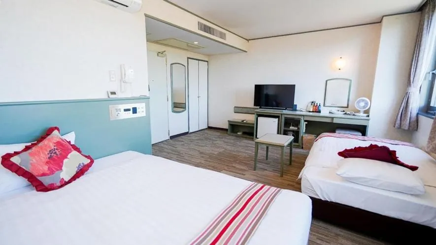 Bed in Hotel Areaone Hiroshima Wing