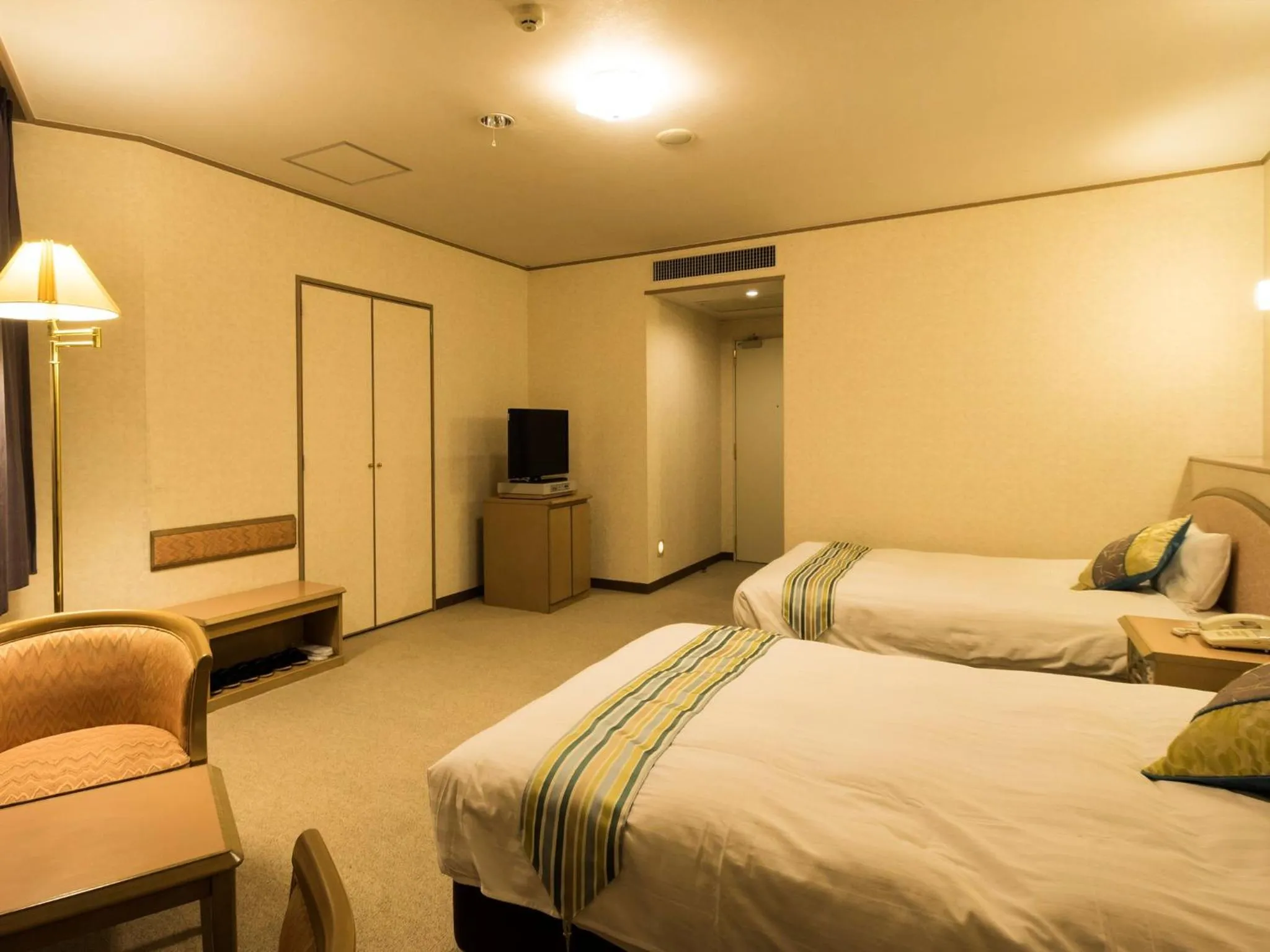 Photo of the whole room, Bed in Hotel Areaone Hiroshima Wing