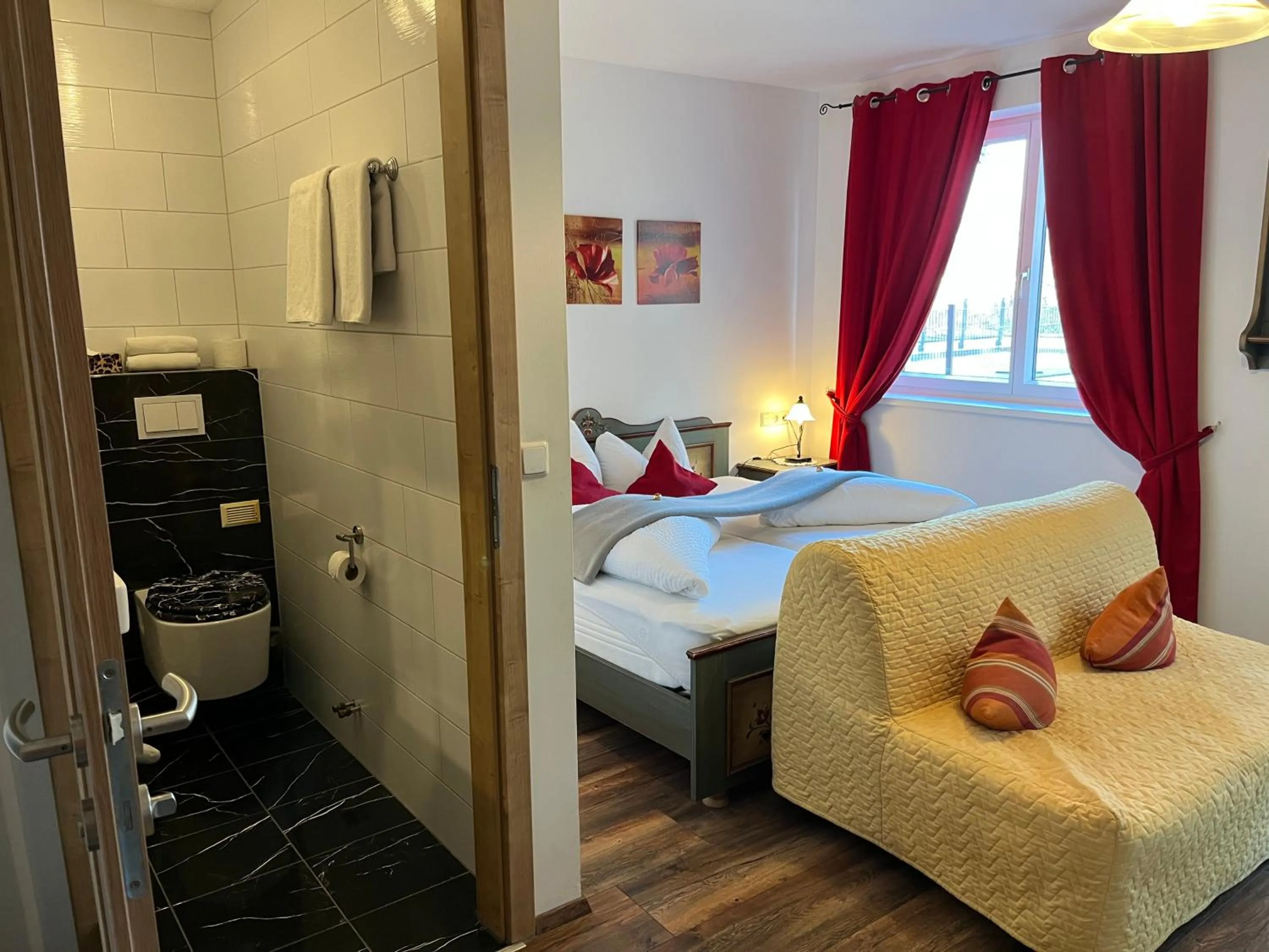 Bed in Pension Marillenhof