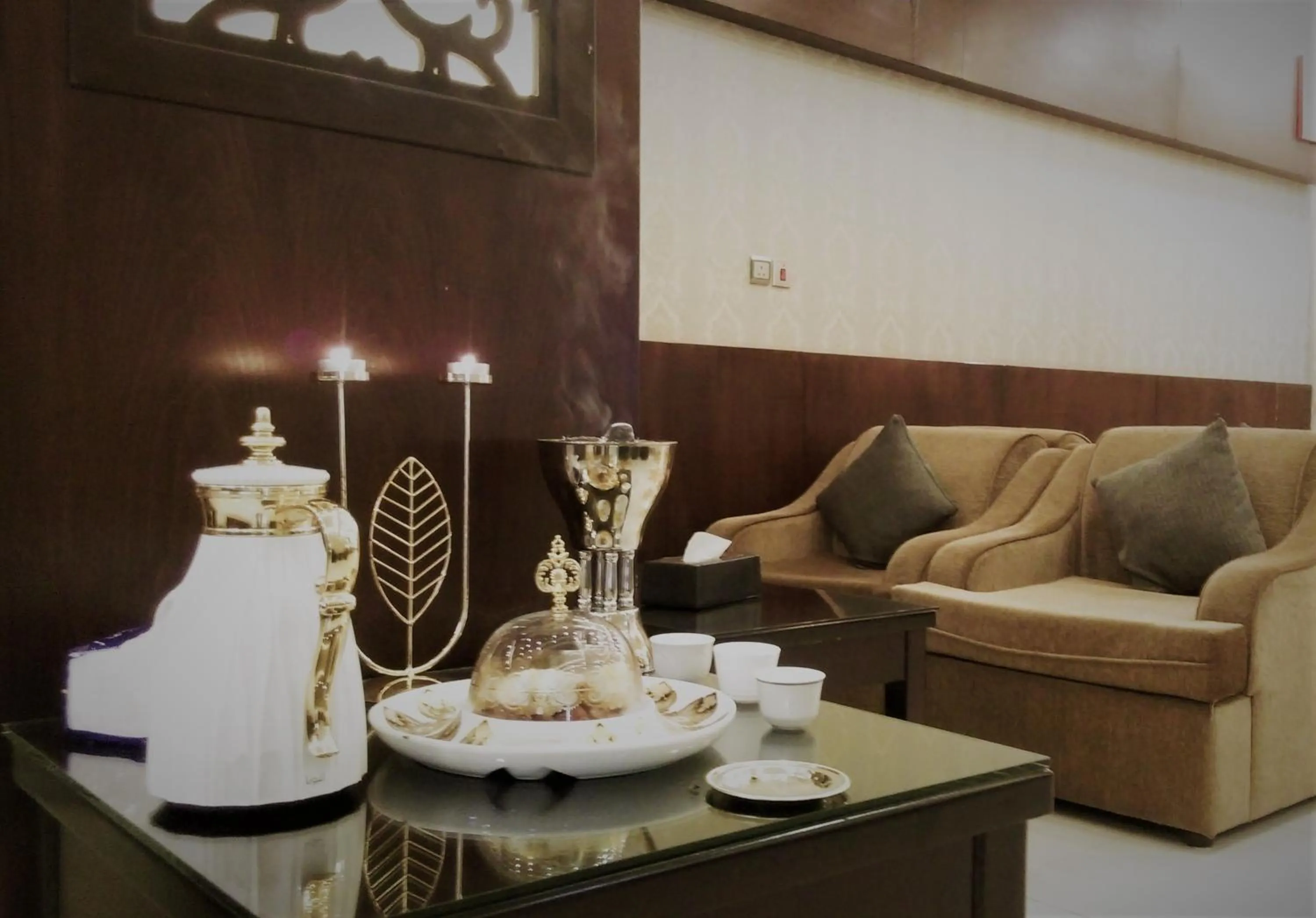 Seating area in Aros Al Faisaliah Furnished Units