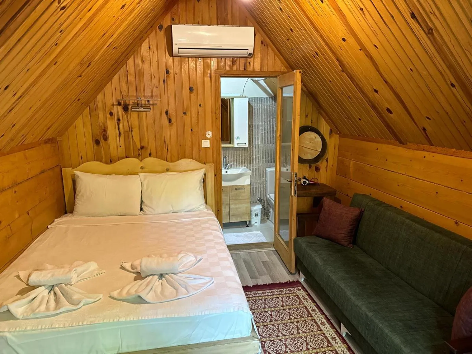 Bed in Sapanca Gönül Sofram Hotel & Bungalow & Villas