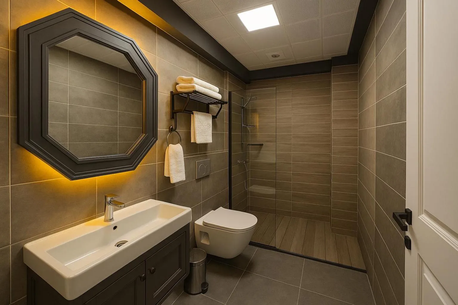 Shower in Loft Airport Hotel