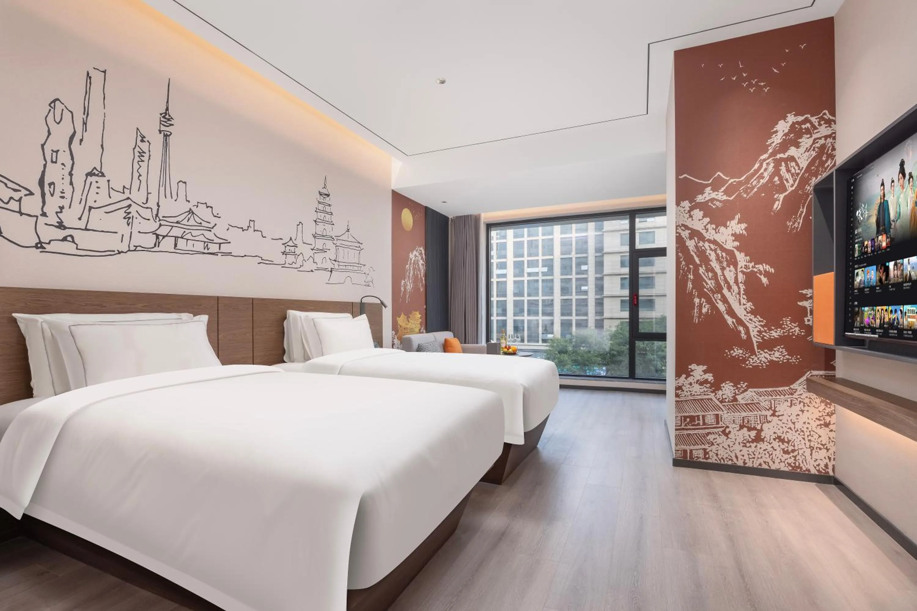 Photo of the whole room, Bed in UrCove by Hyatt Xi'an Bell Tower Huimin Street Hotel
